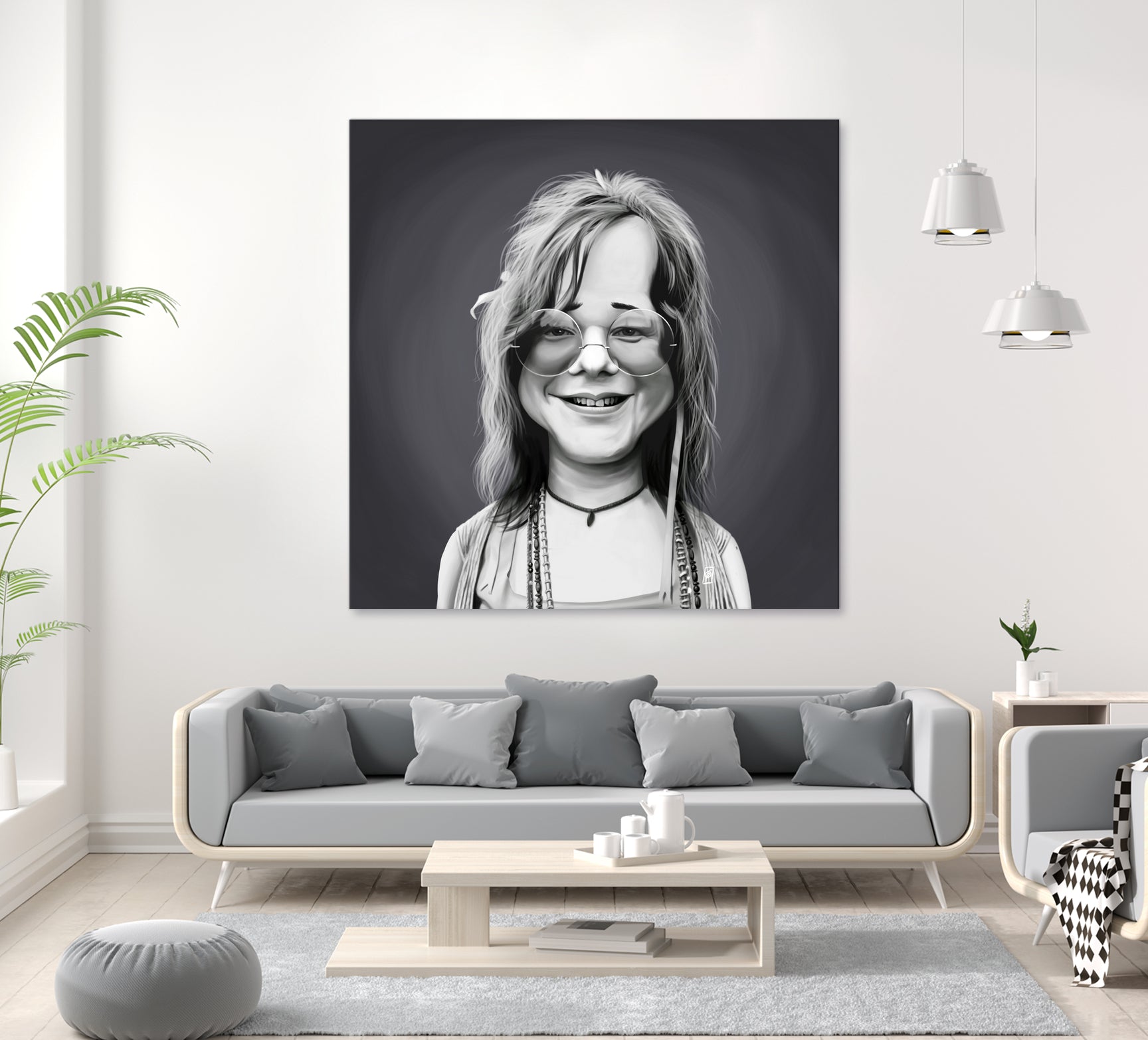 Janis Joplin by Rob Snow on GIANT ART - gray digital painting