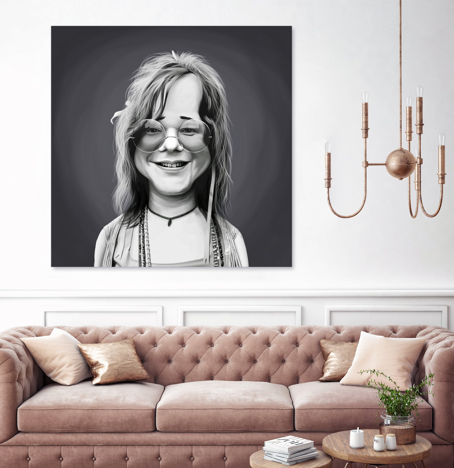 Janis Joplin by Rob Snow on GIANT ART - gray digital painting