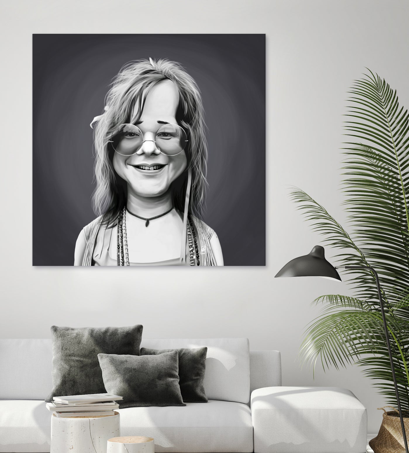 Janis Joplin by Rob Snow on GIANT ART - gray digital painting