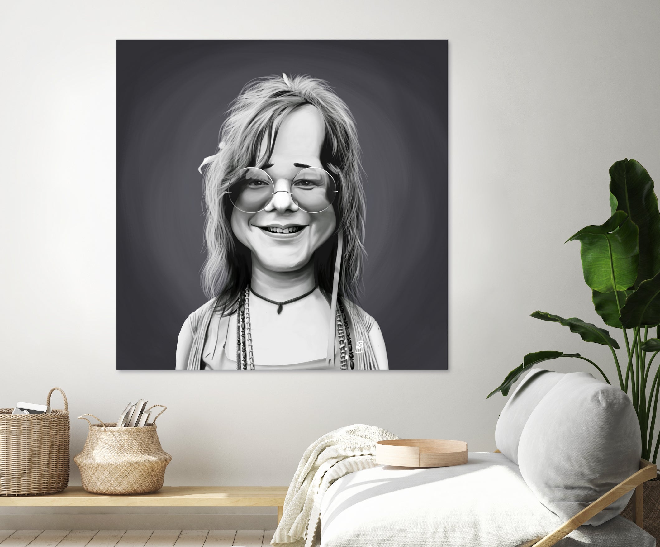 Janis Joplin by Rob Snow on GIANT ART - gray digital painting