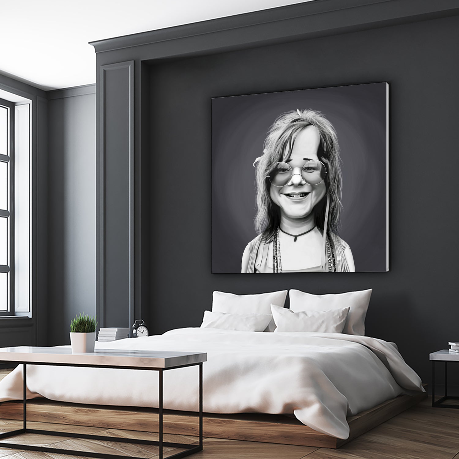 Janis Joplin by Rob Snow on GIANT ART - gray digital painting