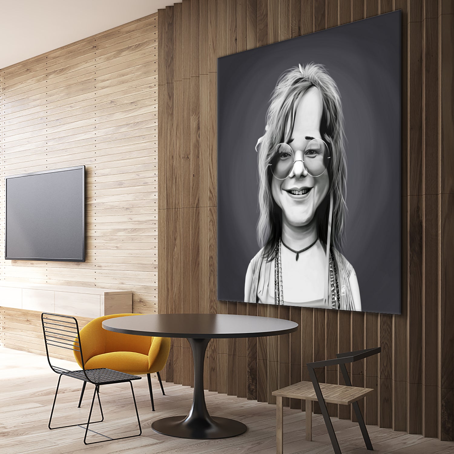 Janis Joplin by Rob Snow on GIANT ART - gray digital painting