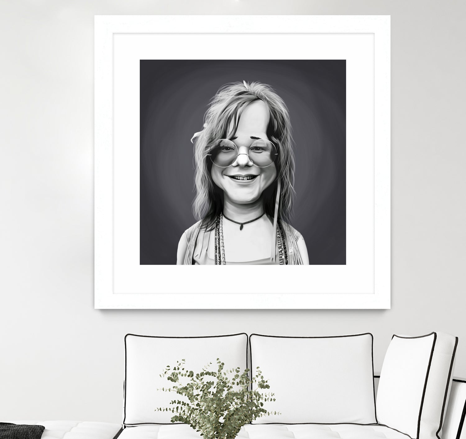 Janis Joplin by Rob Snow on GIANT ART - gray digital painting