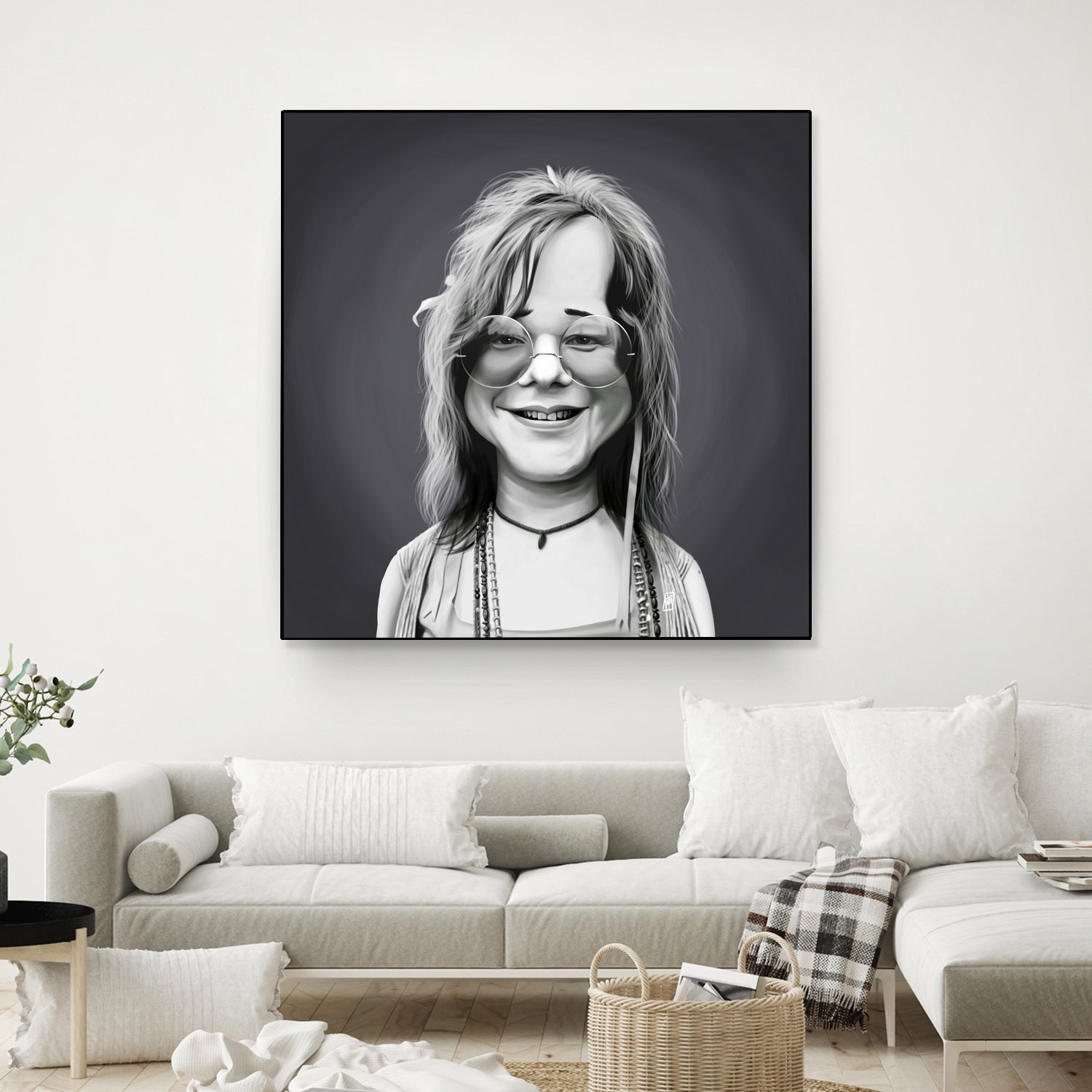 Janis Joplin by Rob Snow on GIANT ART - gray digital painting