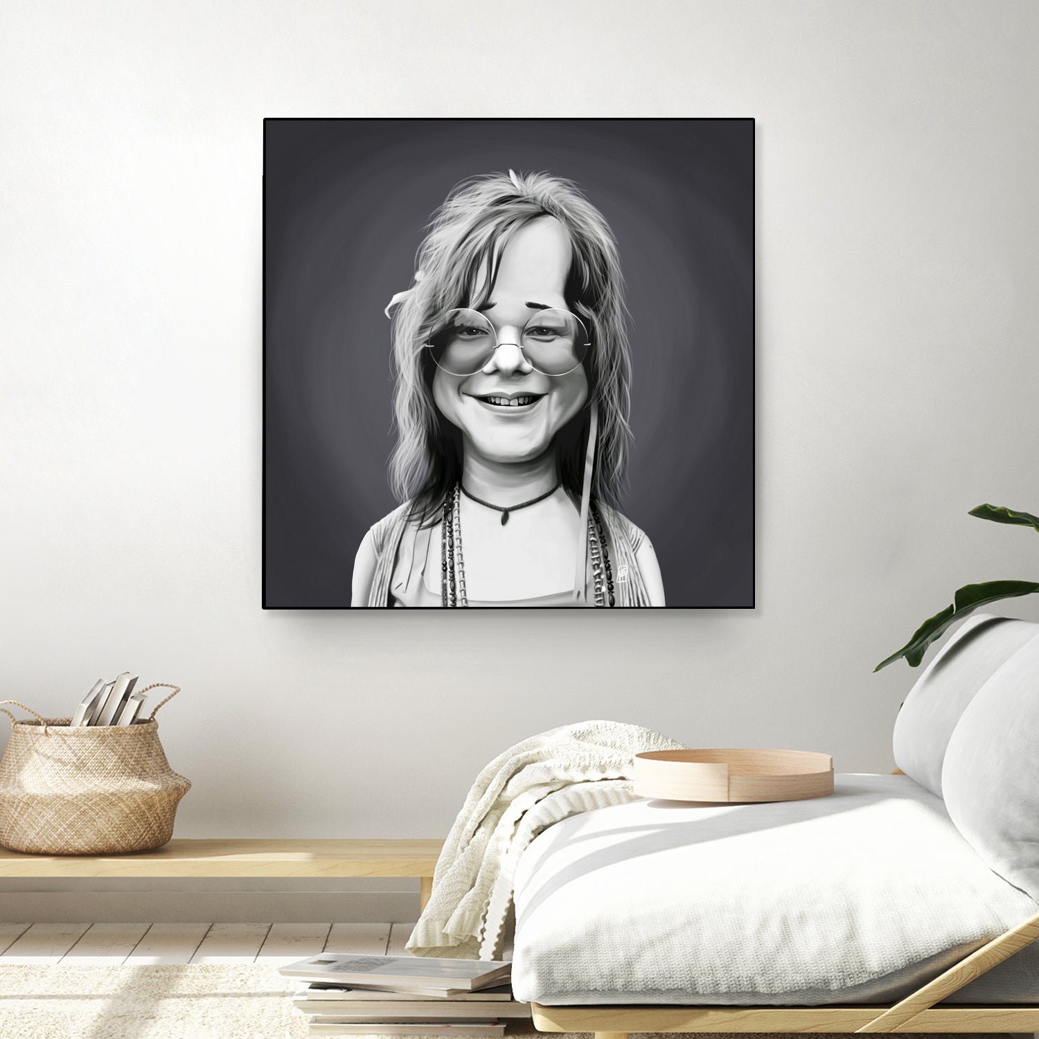 Janis Joplin by Rob Snow on GIANT ART - gray digital painting