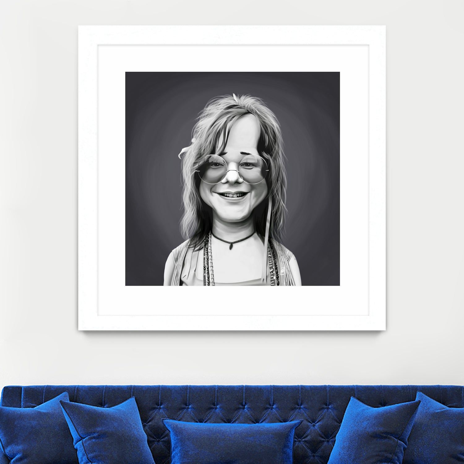 Janis Joplin by Rob Snow on GIANT ART - gray digital painting