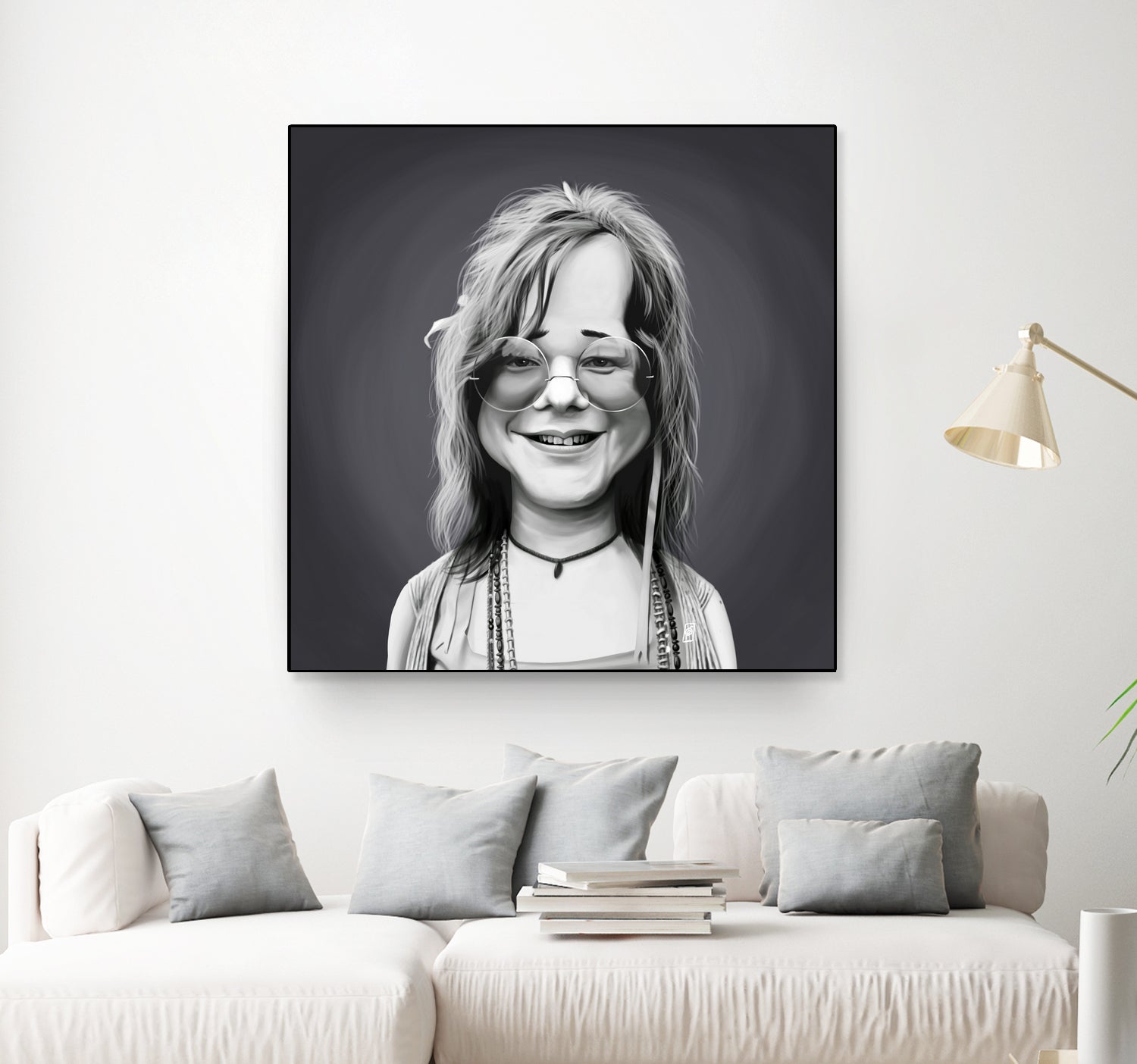 Janis Joplin by Rob Snow on GIANT ART - gray digital painting