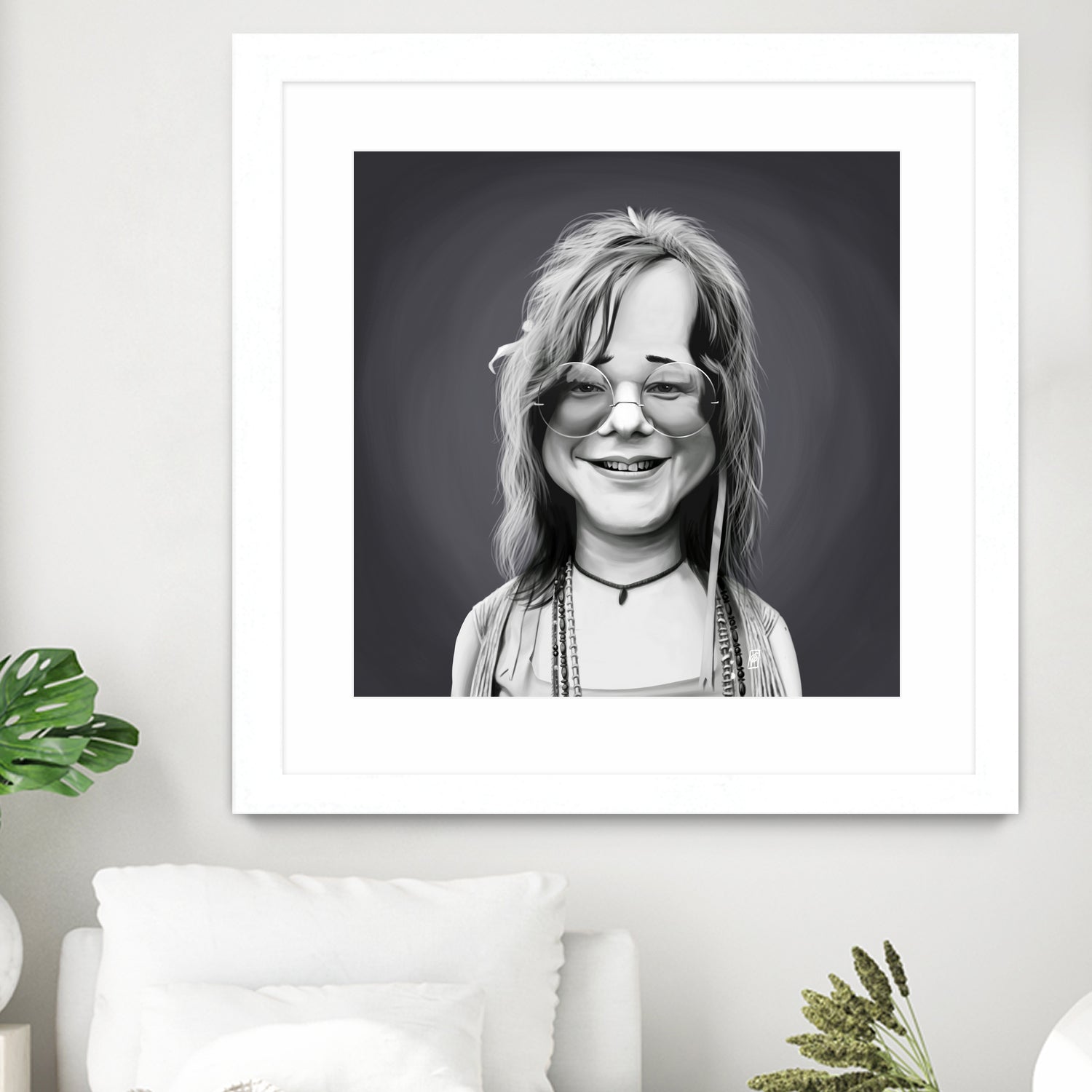 Janis Joplin by Rob Snow on GIANT ART - gray digital painting