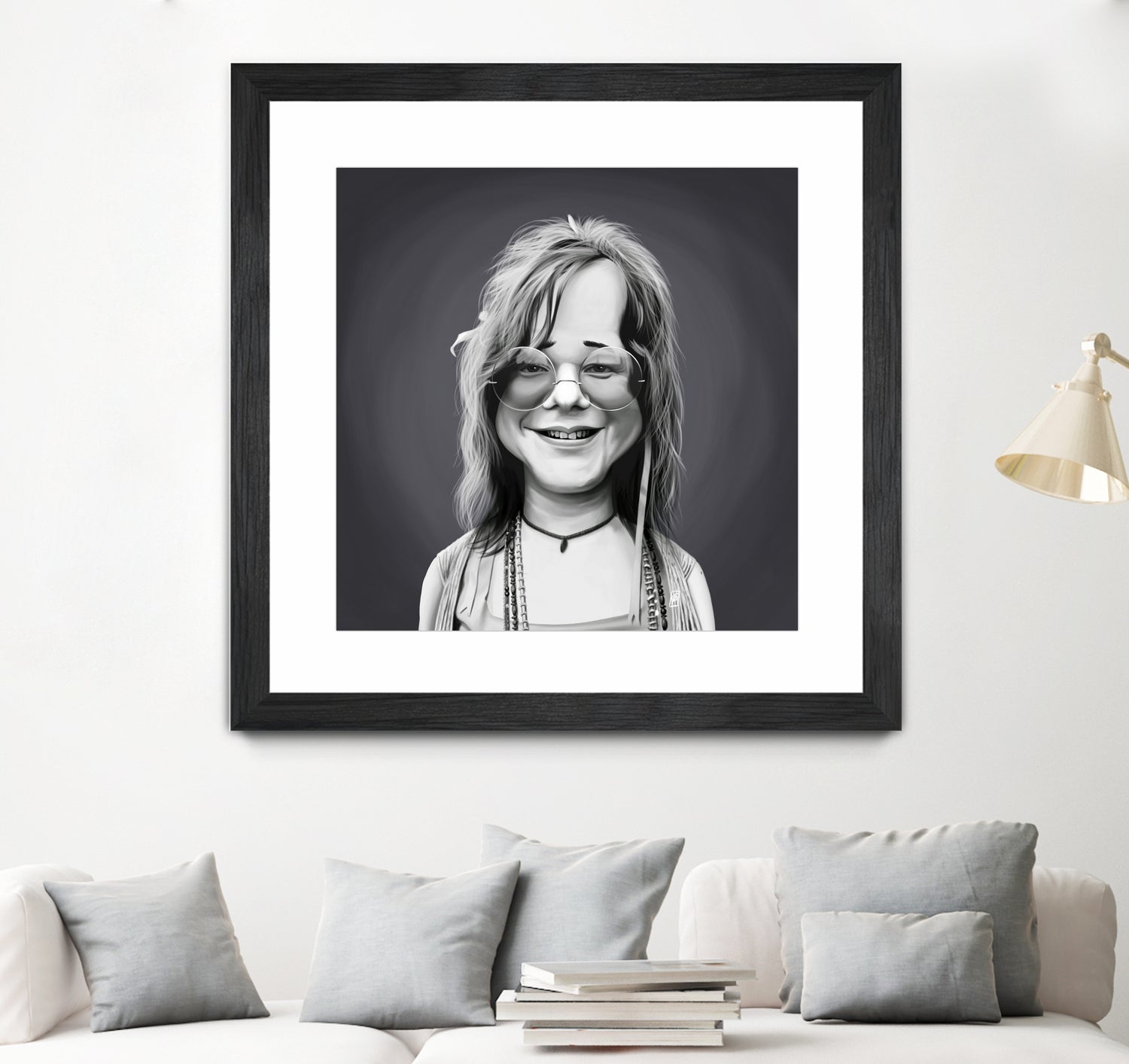 Janis Joplin by Rob Snow on GIANT ART - gray digital painting