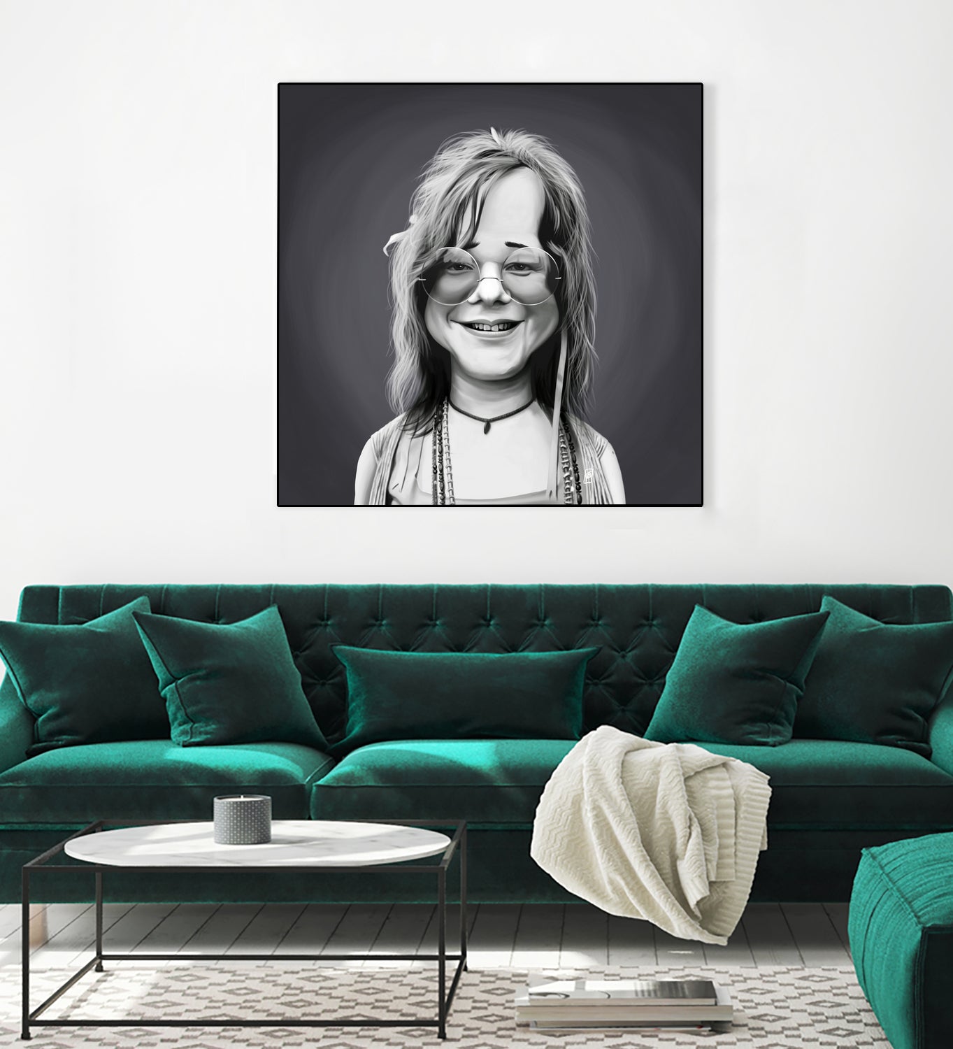 Janis Joplin by Rob Snow on GIANT ART - gray digital painting