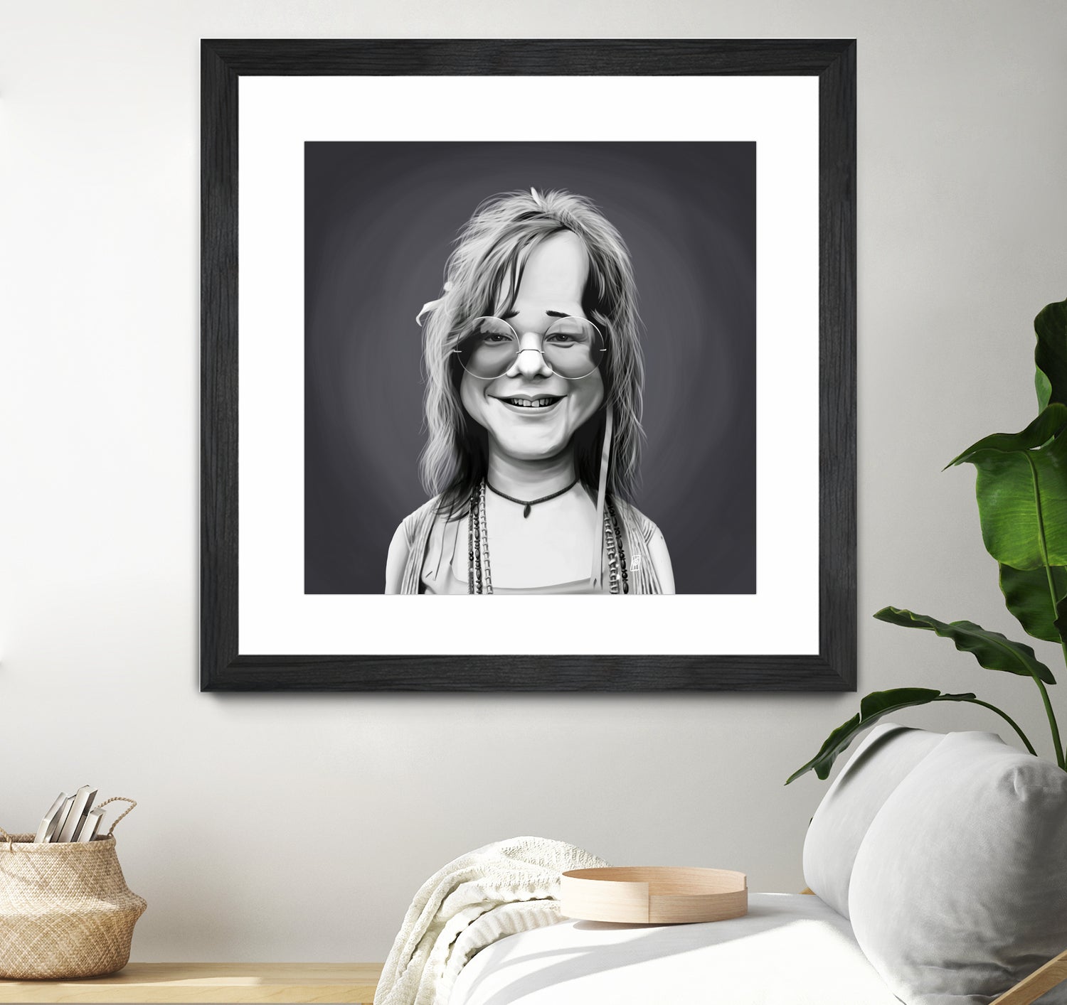 Janis Joplin by Rob Snow on GIANT ART - gray digital painting