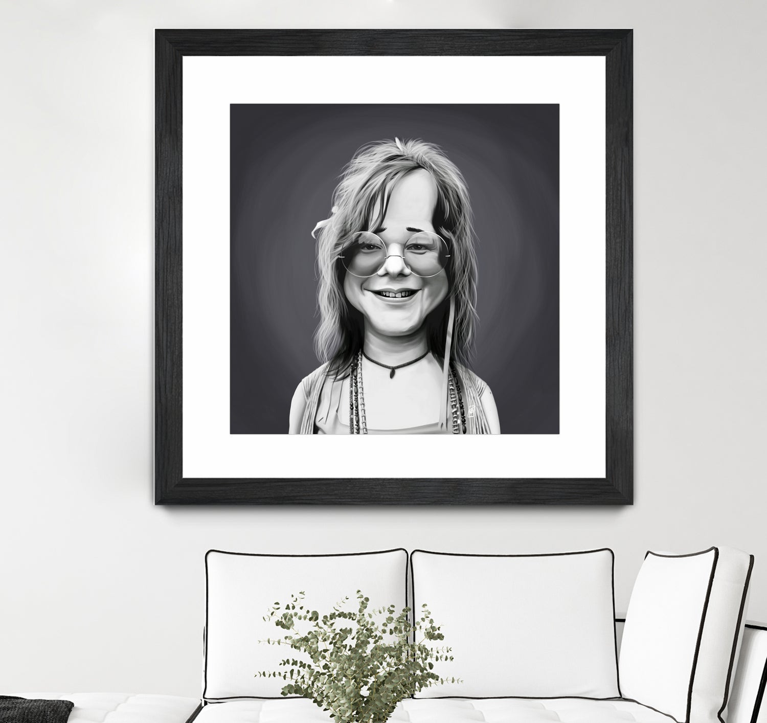 Janis Joplin by Rob Snow on GIANT ART - gray digital painting