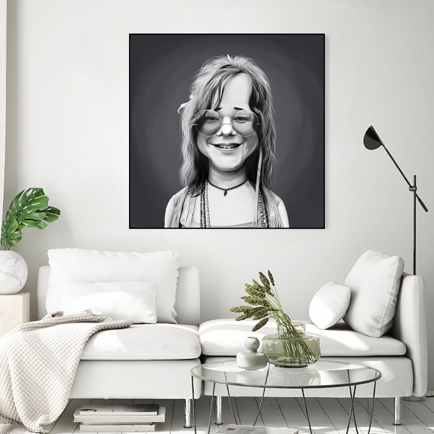 Janis Joplin by Rob Snow on GIANT ART - gray digital painting