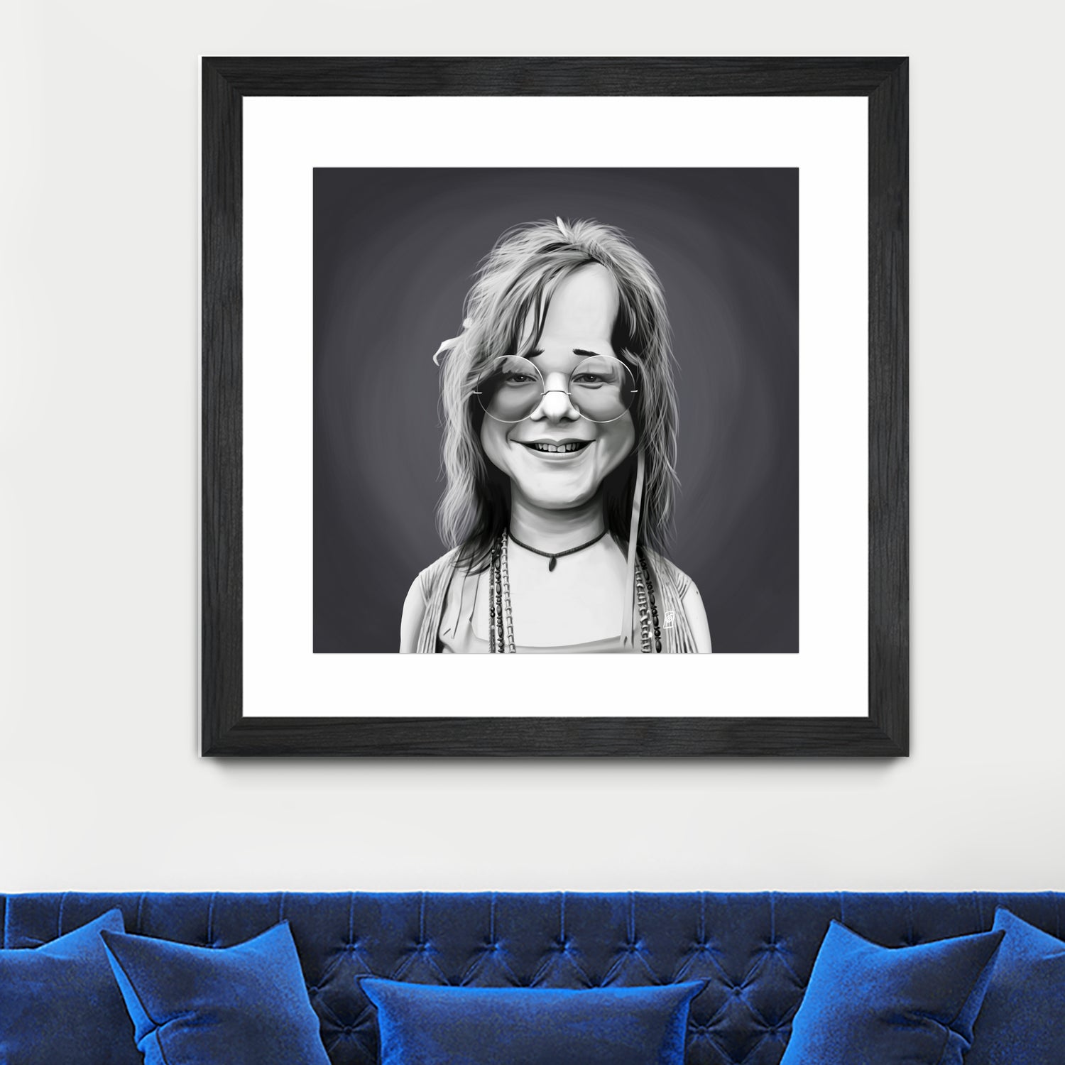 Janis Joplin by Rob Snow on GIANT ART - gray digital painting