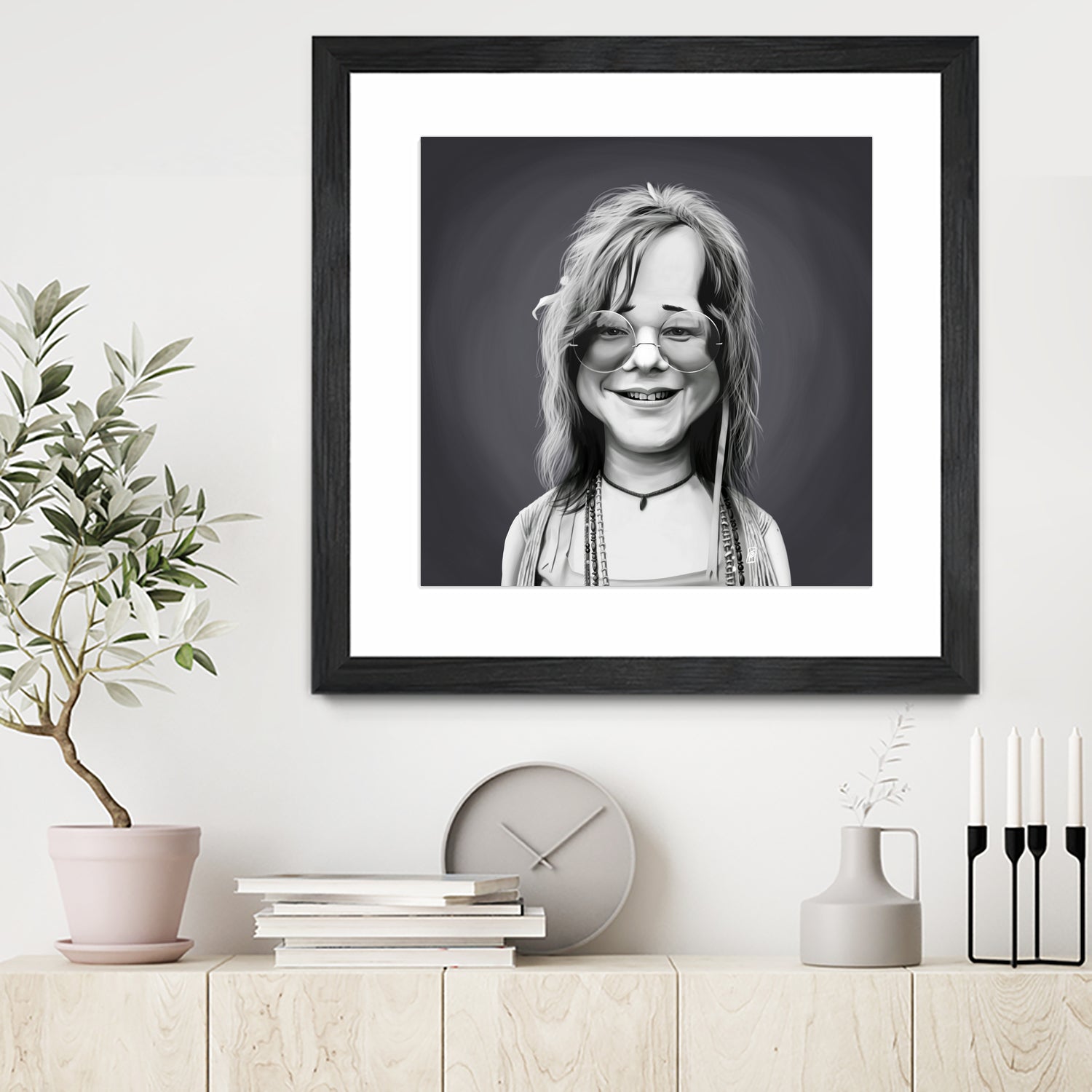 Janis Joplin by Rob Snow on GIANT ART - gray digital painting