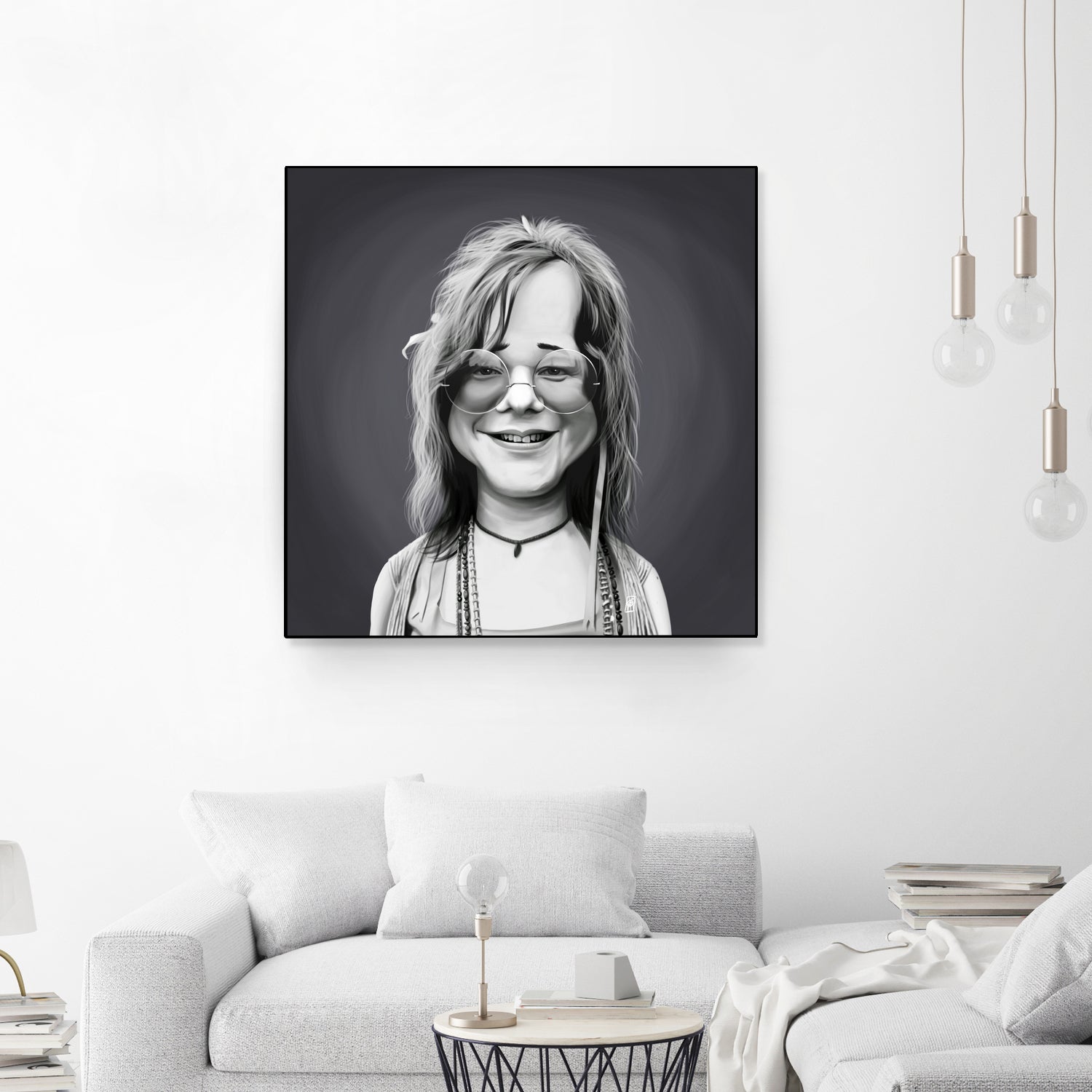 Janis Joplin by Rob Snow on GIANT ART - gray digital painting