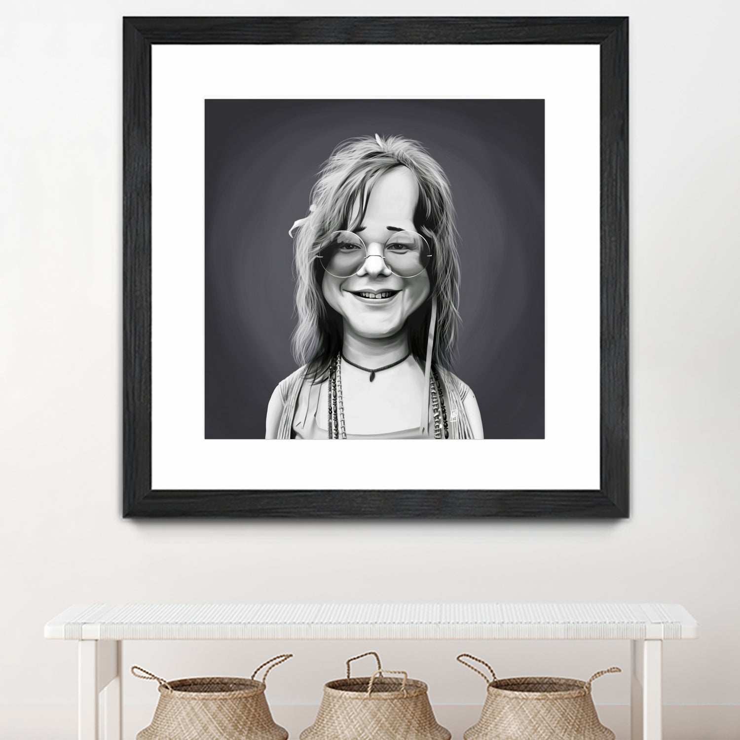 Janis Joplin by Rob Snow on GIANT ART - gray digital painting