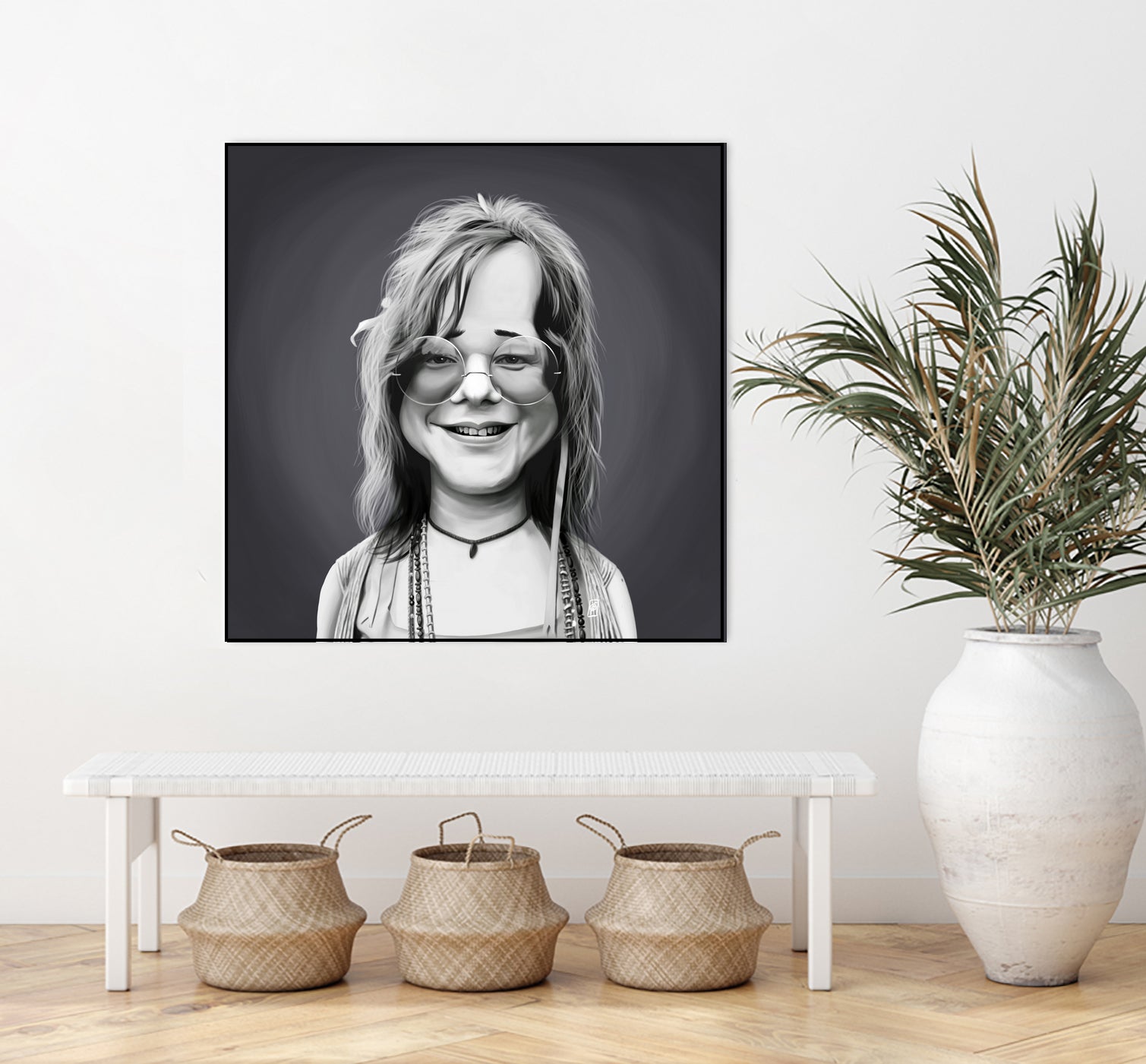 Janis Joplin by Rob Snow on GIANT ART - gray digital painting