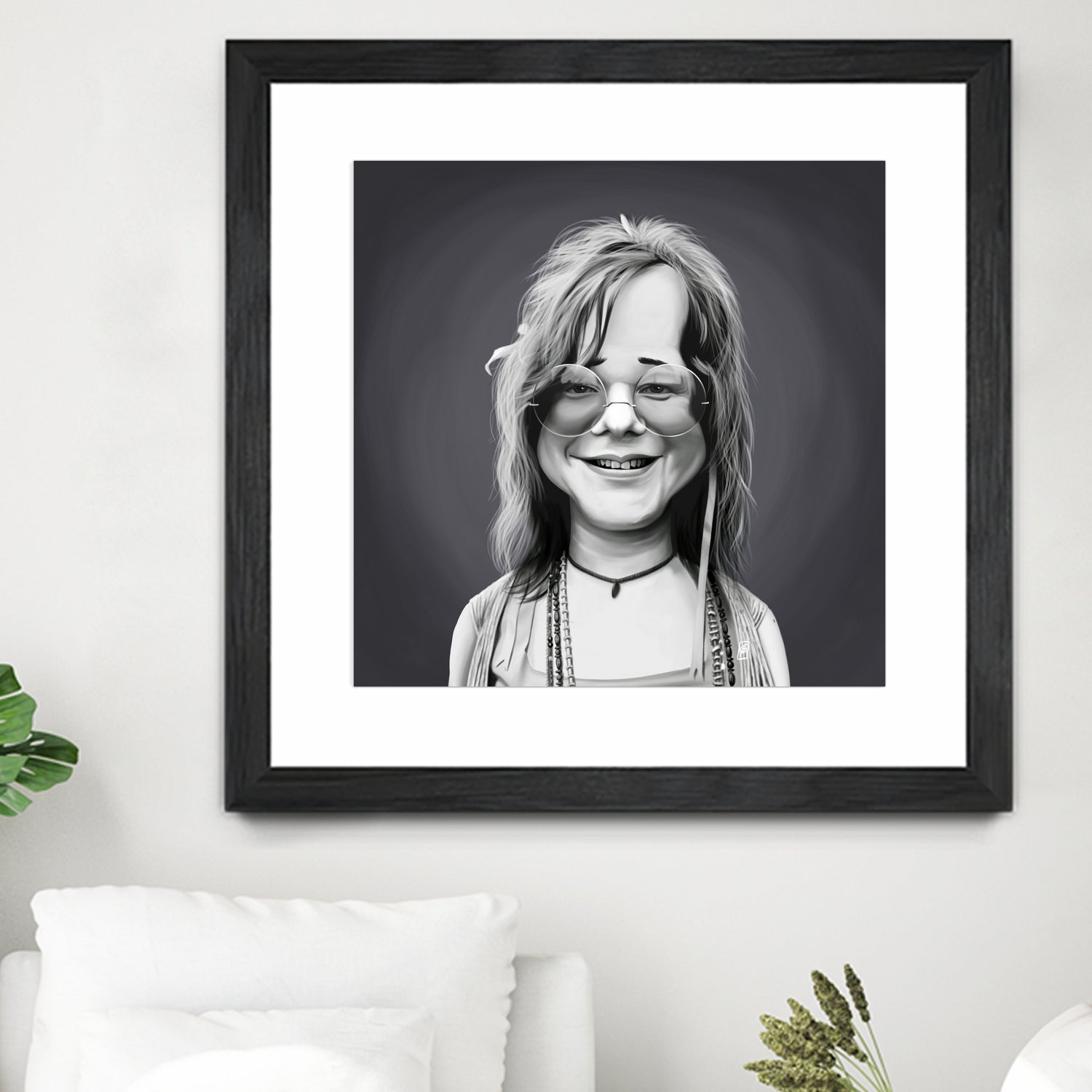 Janis Joplin by Rob Snow on GIANT ART - gray digital painting