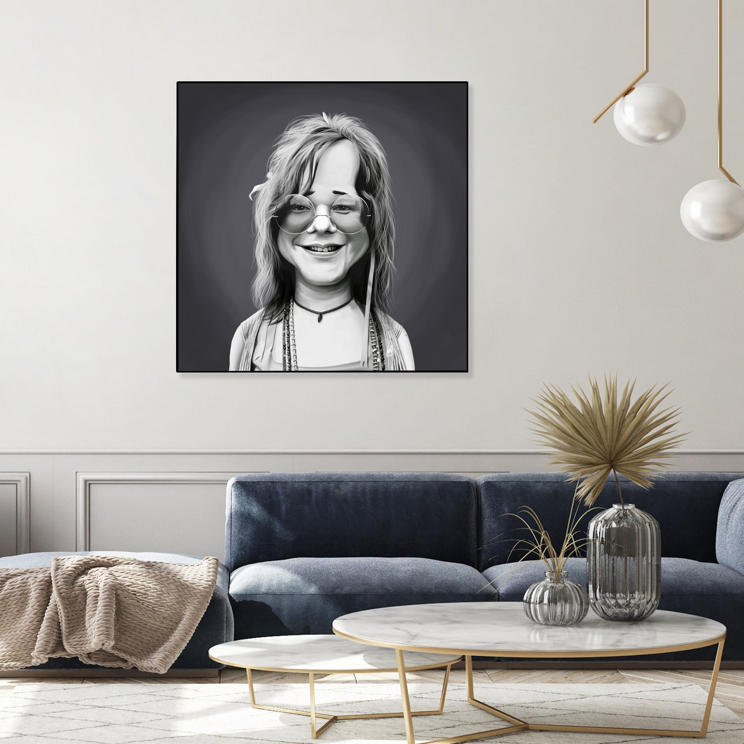 Janis Joplin by Rob Snow on GIANT ART - gray digital painting