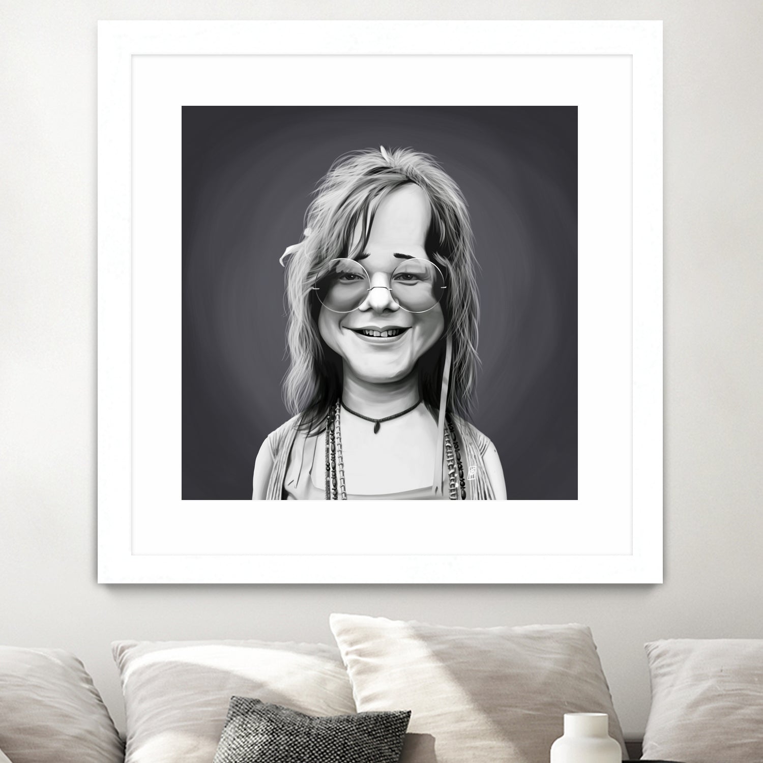 Janis Joplin by Rob Snow on GIANT ART - gray digital painting