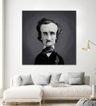 Edgar Allen Poe by Rob Snow on GIANT ART - gray digital painting