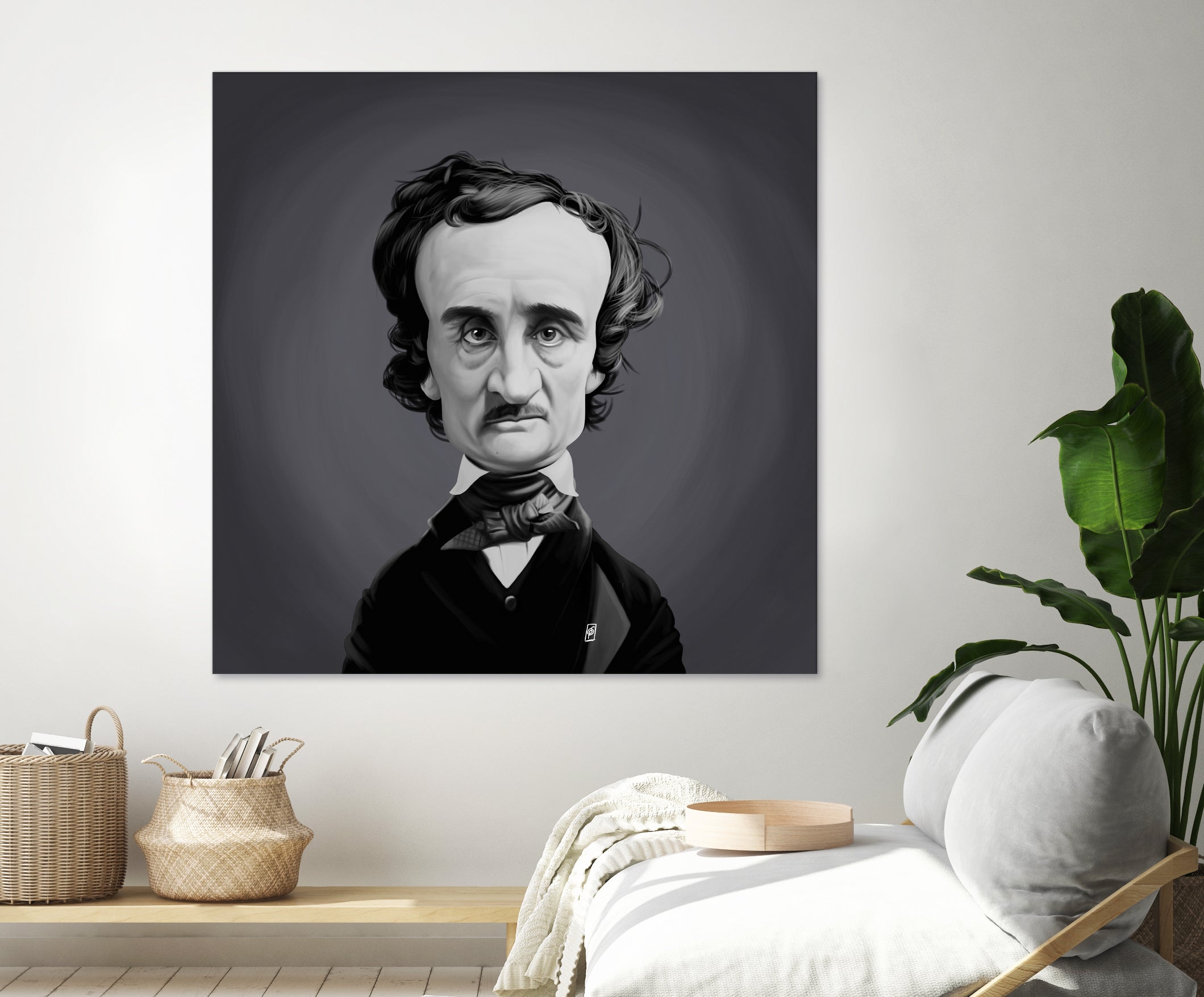 Edgar Allen Poe by Rob Snow on GIANT ART - gray digital painting