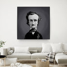 Edgar Allen Poe by Rob Snow on GIANT ART - gray digital painting