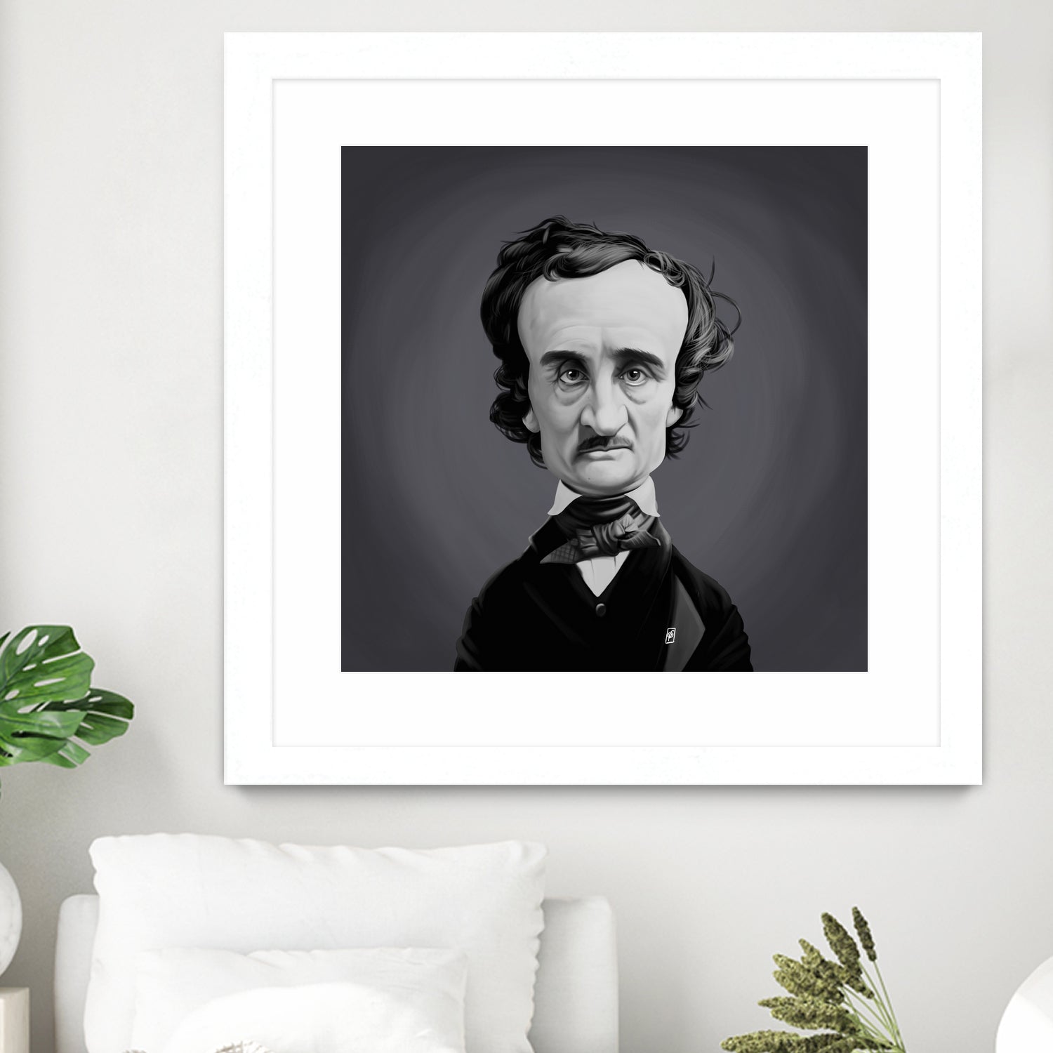 Edgar Allen Poe by Rob Snow on GIANT ART - gray digital painting