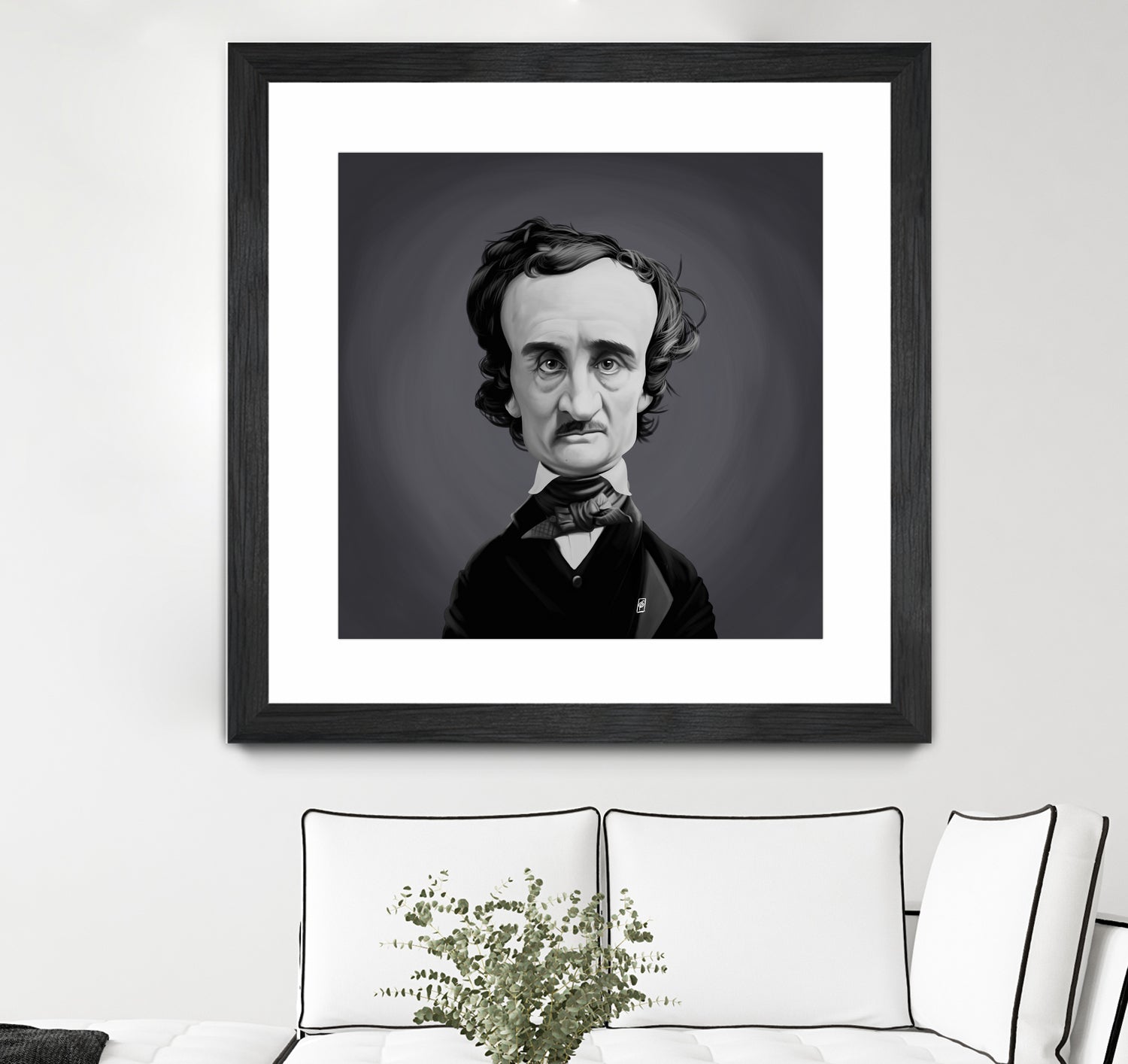 Edgar Allen Poe by Rob Snow on GIANT ART - gray digital painting