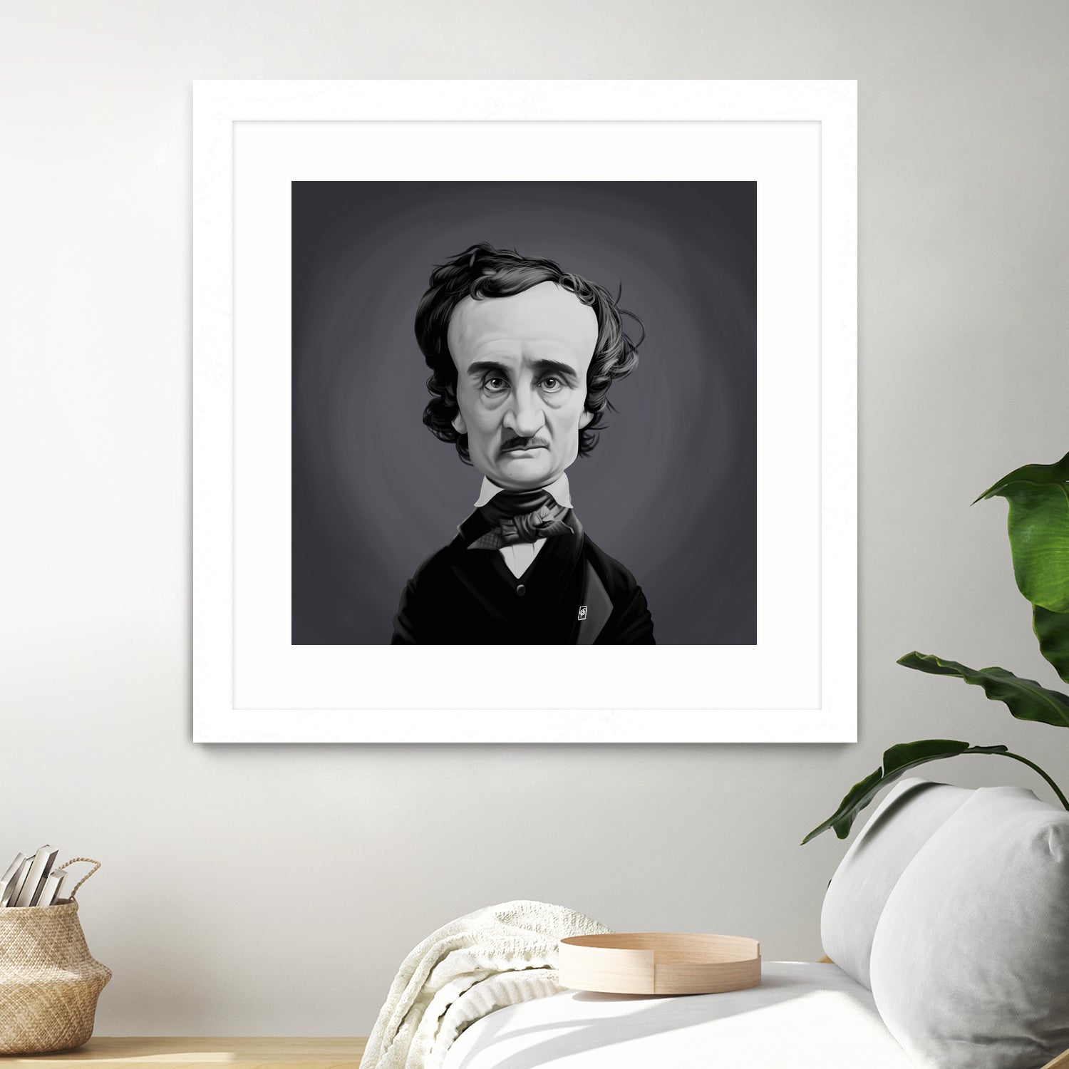 Edgar Allen Poe by Rob Snow on GIANT ART - gray digital painting