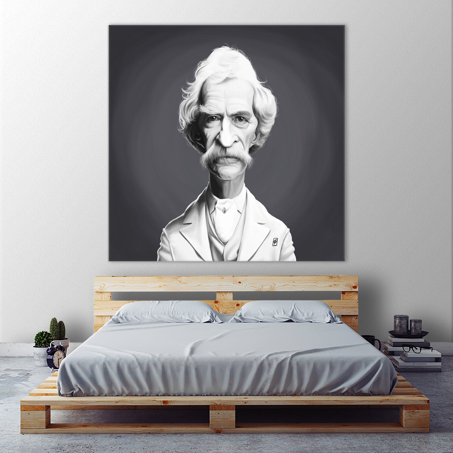 Mark Twain by Rob Snow on GIANT ART - gray digital painting