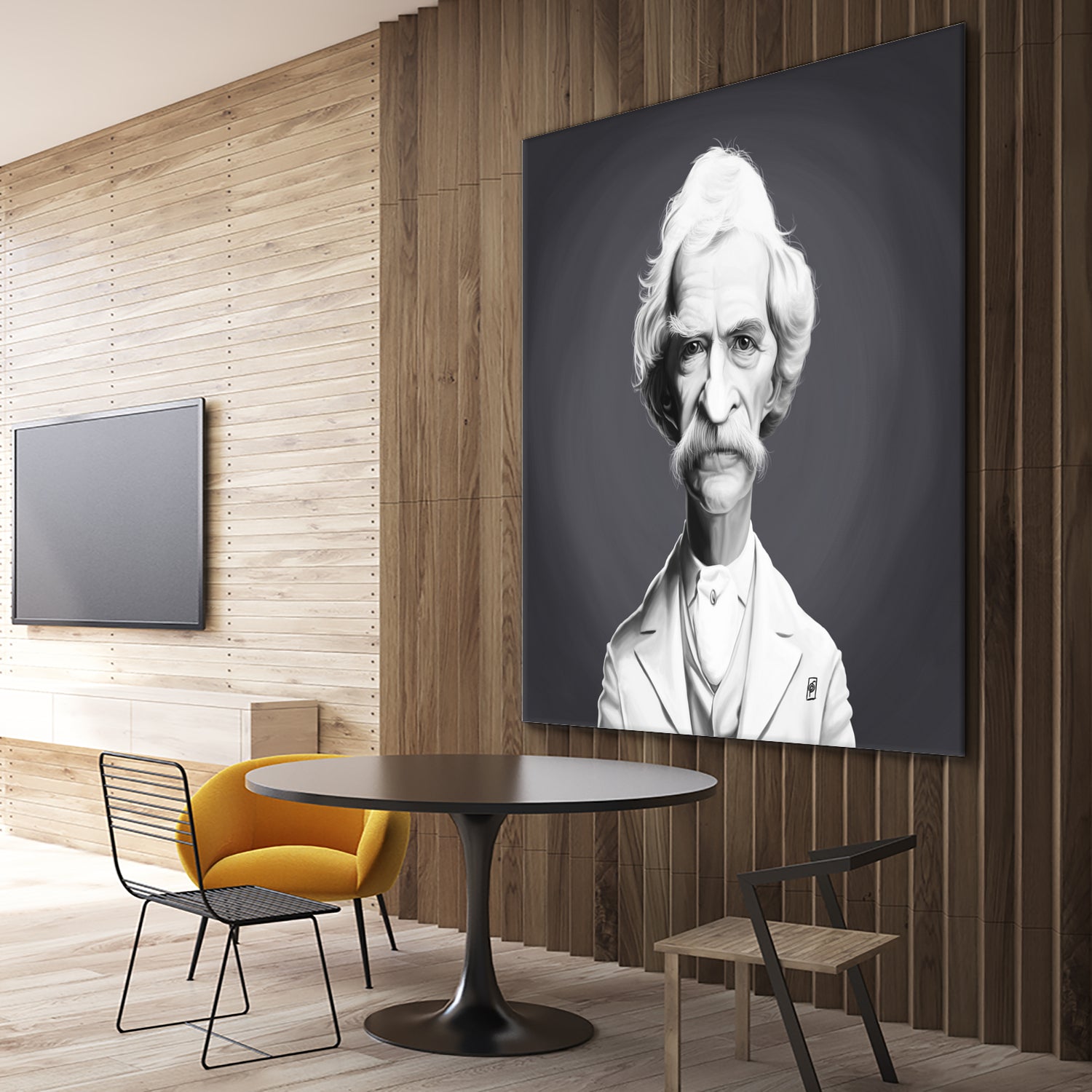 Mark Twain by Rob Snow on GIANT ART - gray digital painting