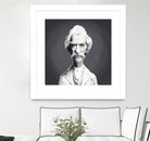 Mark Twain by Rob Snow on GIANT ART - gray digital painting