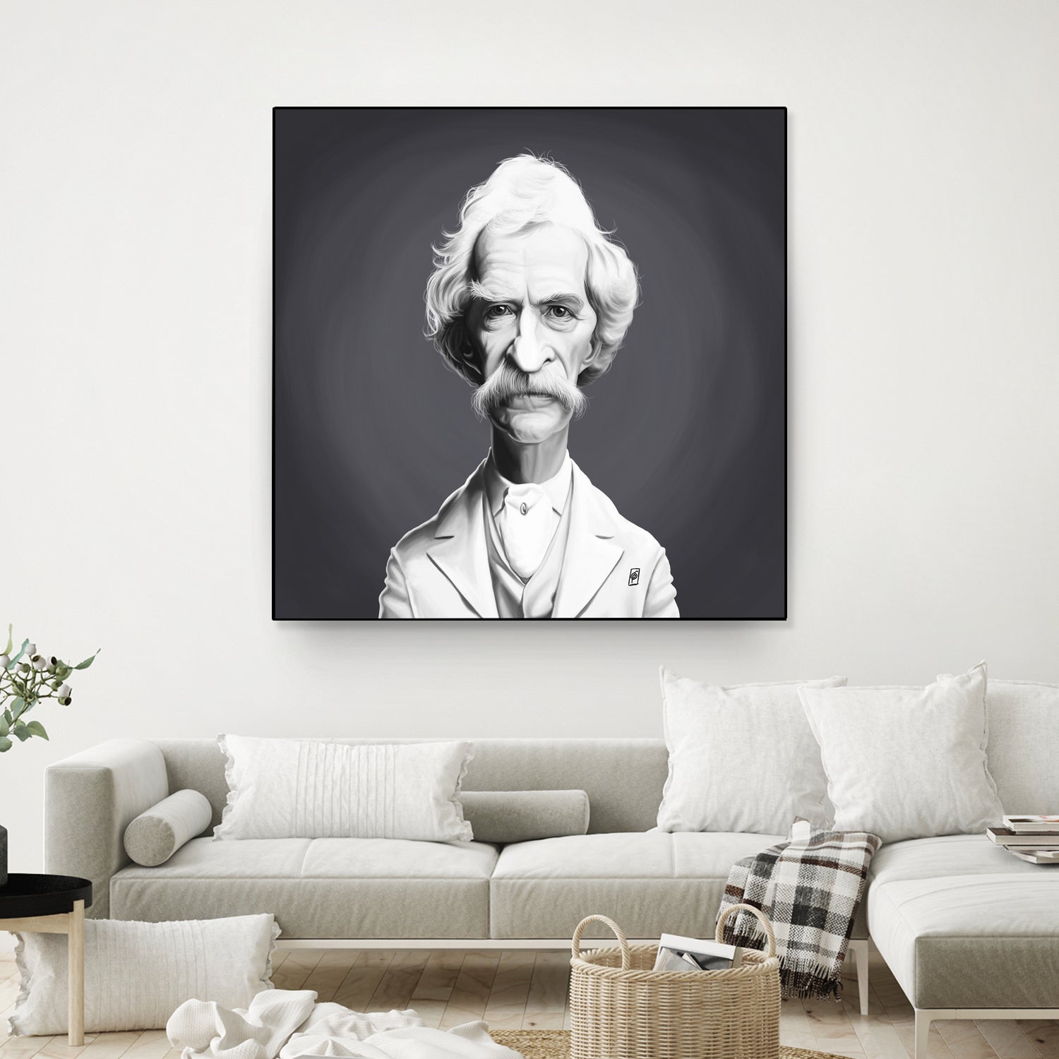 Mark Twain by Rob Snow on GIANT ART - gray digital painting