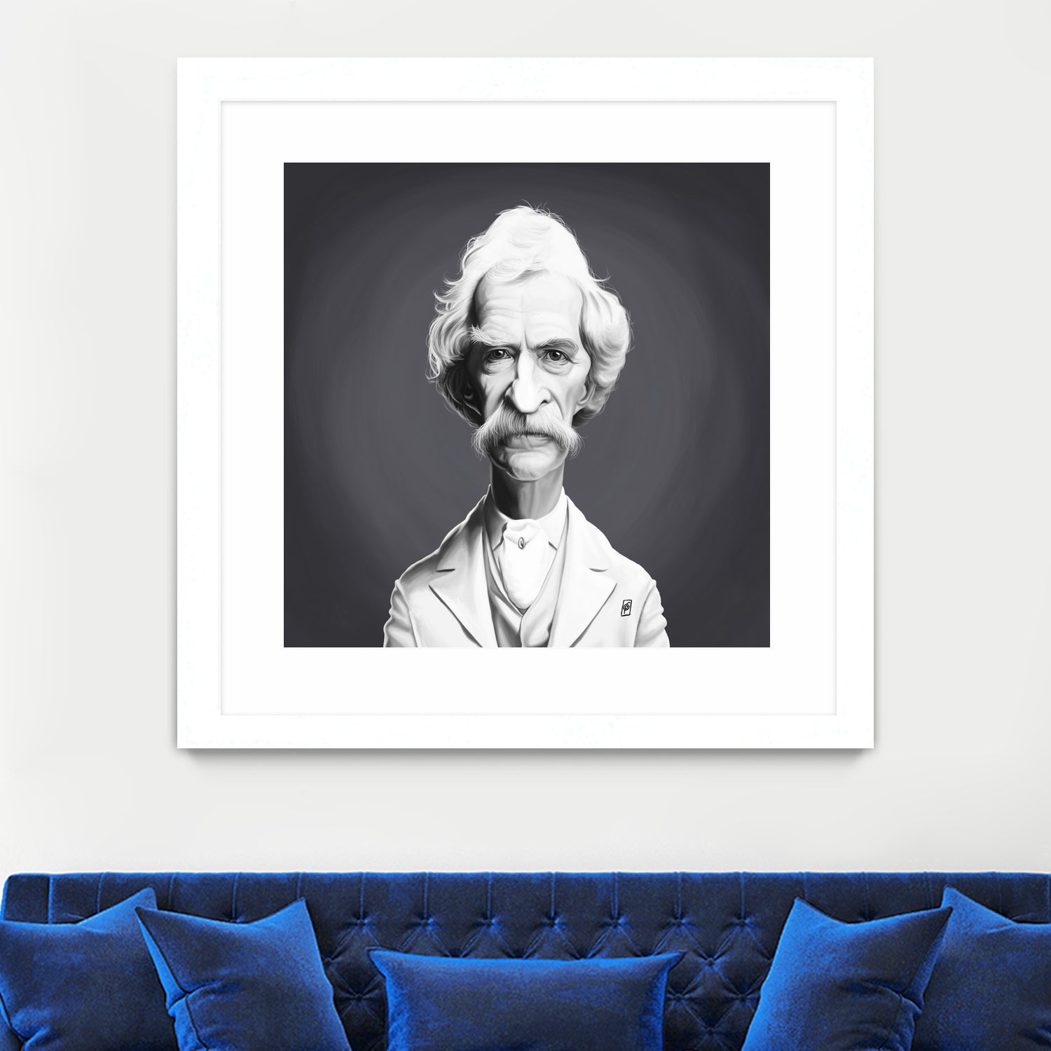 Mark Twain by Rob Snow on GIANT ART - gray digital painting