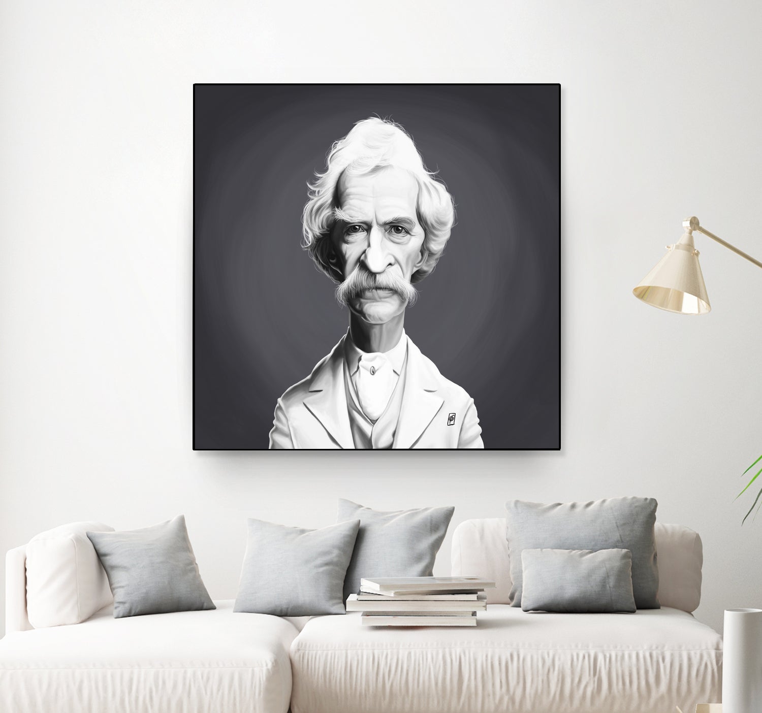 Mark Twain by Rob Snow on GIANT ART - gray digital painting