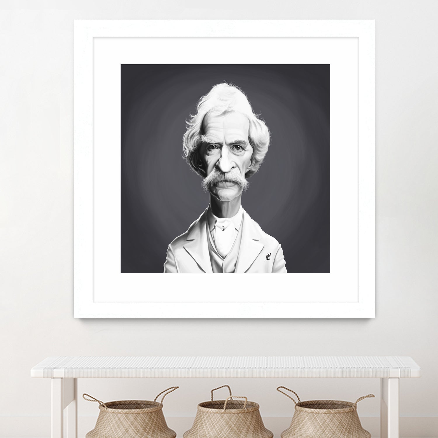 Mark Twain by Rob Snow on GIANT ART - gray digital painting