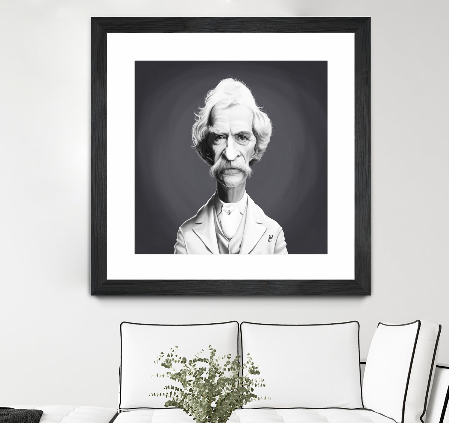 Mark Twain by Rob Snow on GIANT ART - gray digital painting