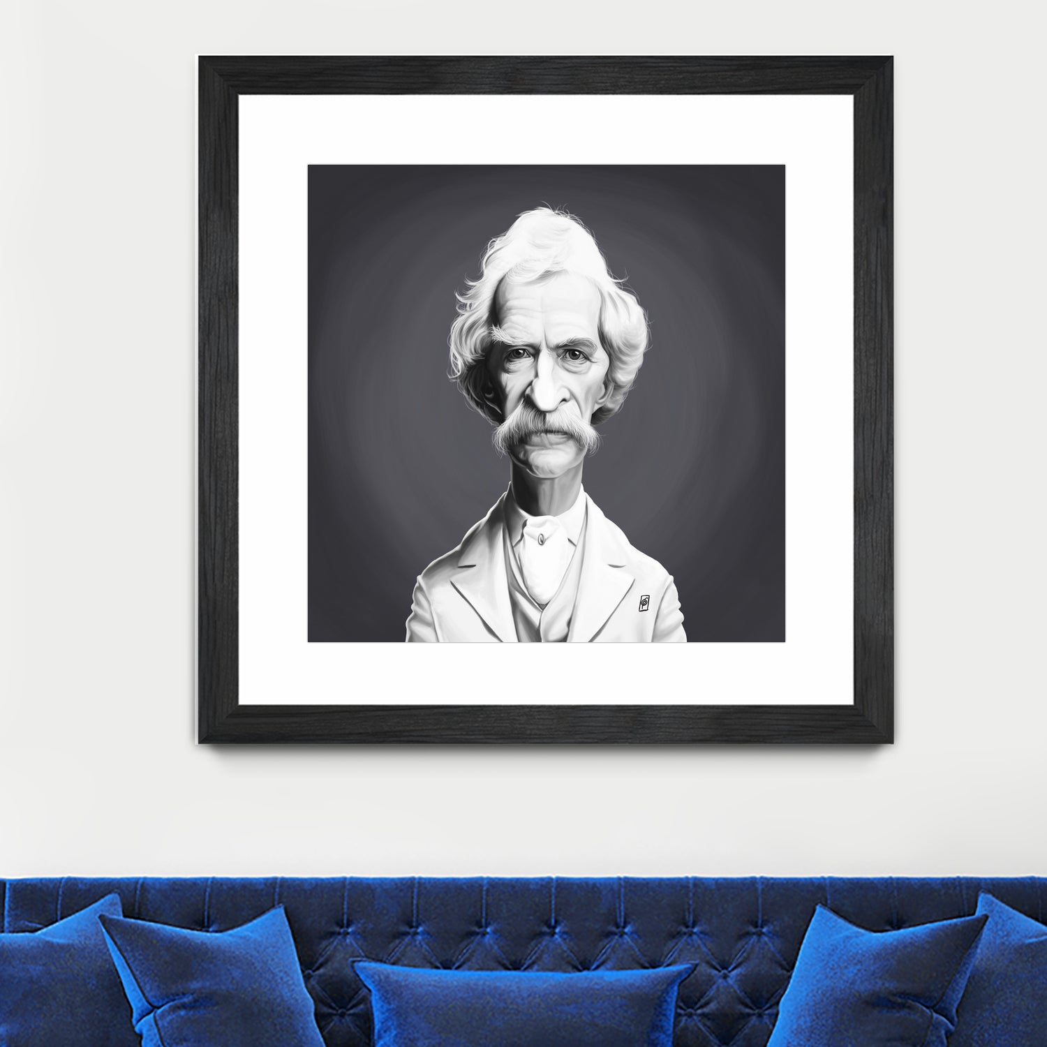 Mark Twain by Rob Snow on GIANT ART - gray digital painting