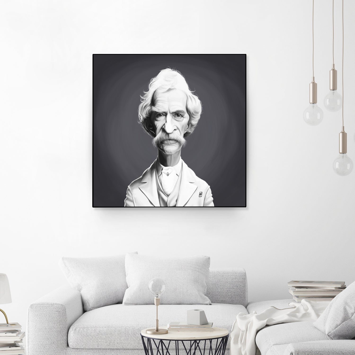 Mark Twain by Rob Snow on GIANT ART - gray digital painting