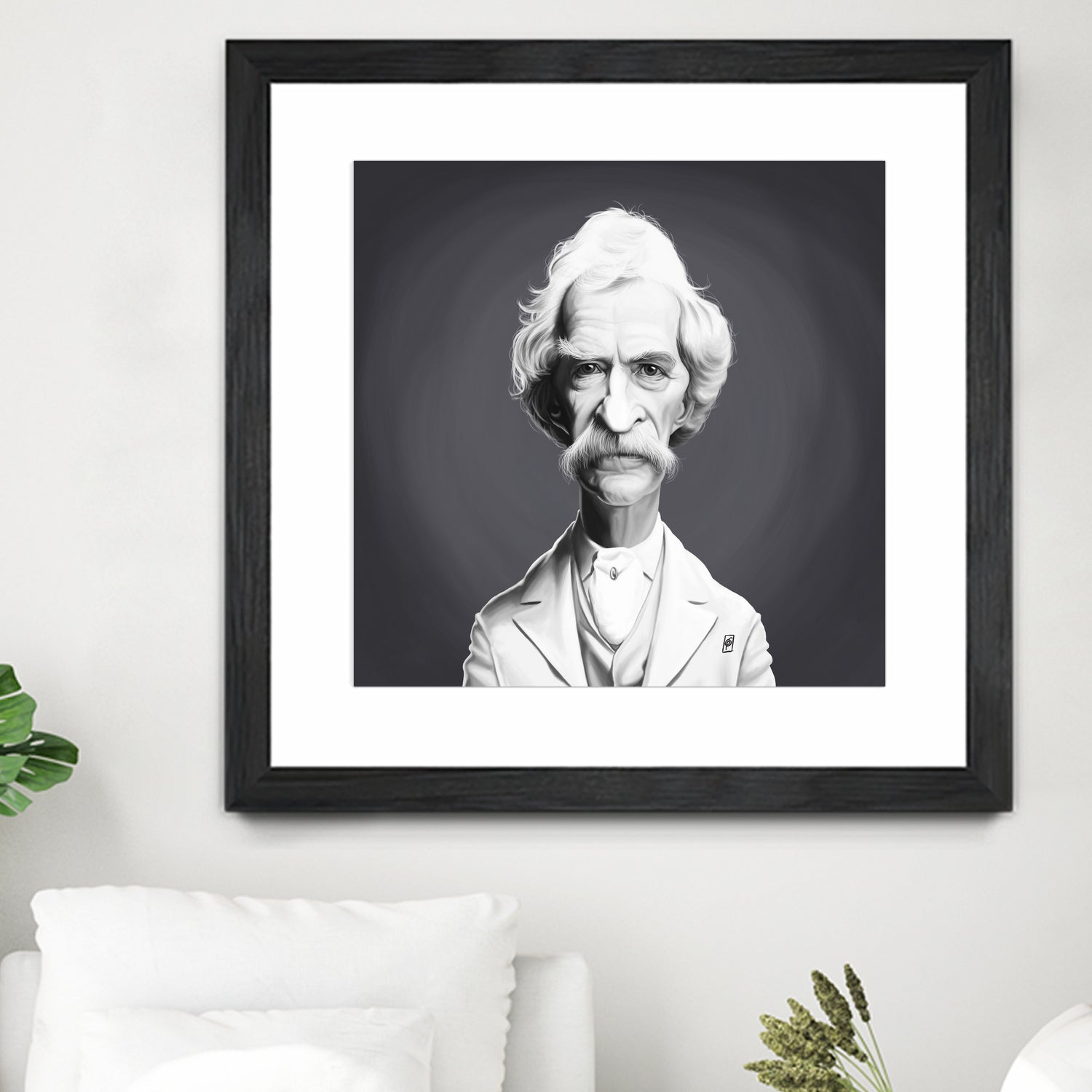 Mark Twain by Rob Snow on GIANT ART - gray digital painting