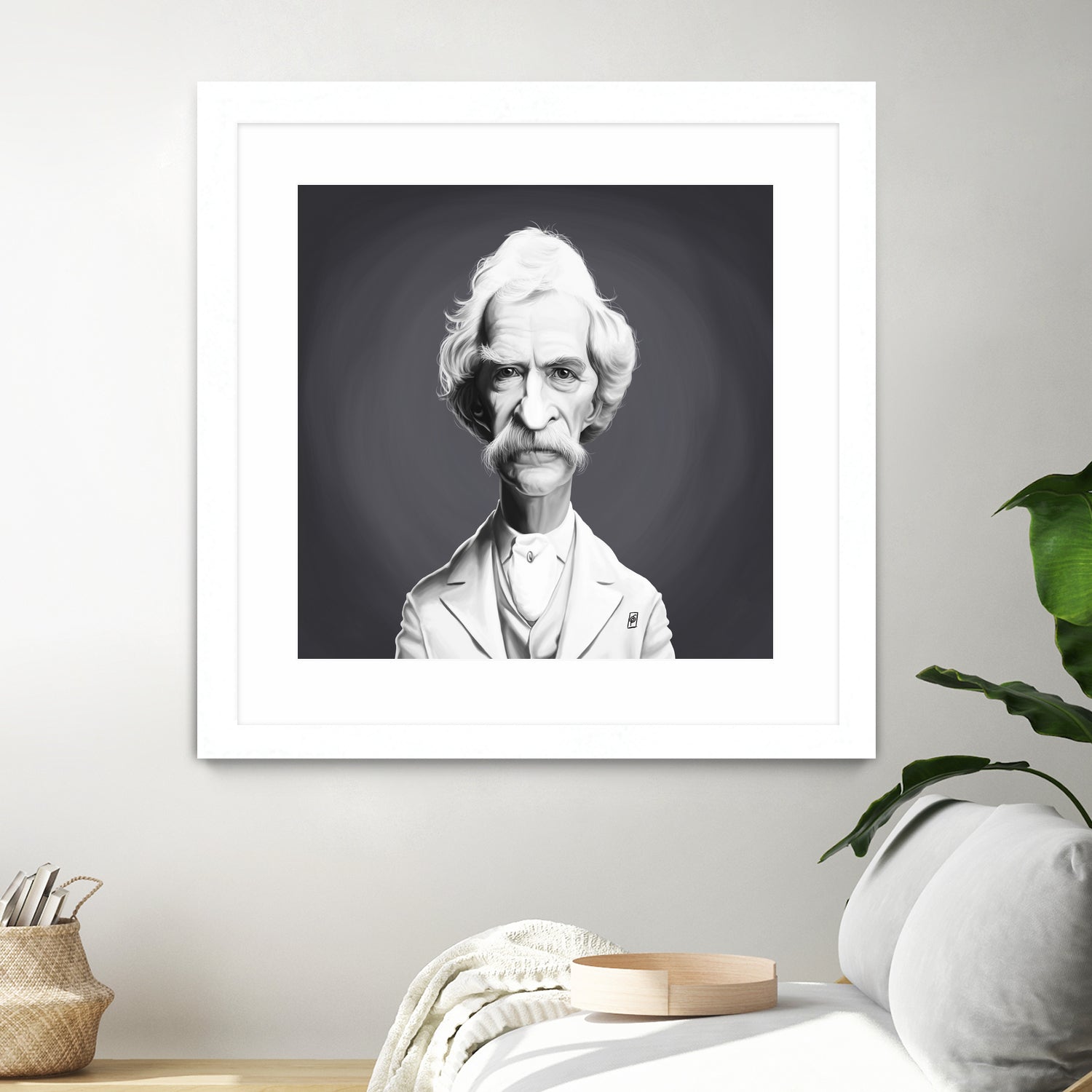 Mark Twain by Rob Snow on GIANT ART - gray digital painting