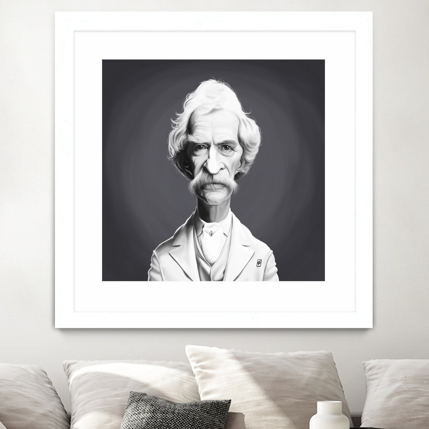 Mark Twain by Rob Snow on GIANT ART - gray digital painting