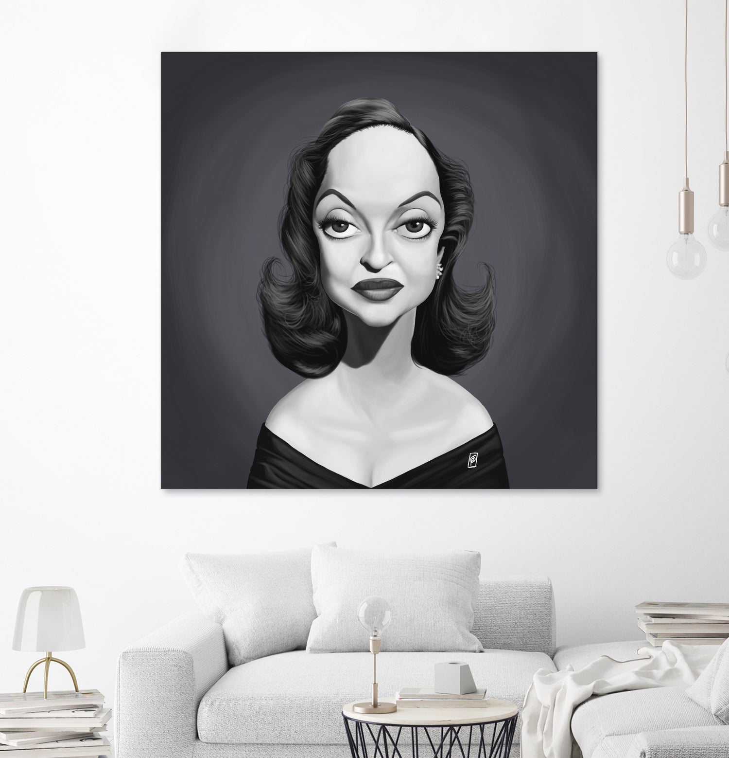 Bette Davis by Rob Snow on GIANT ART - gray digital painting