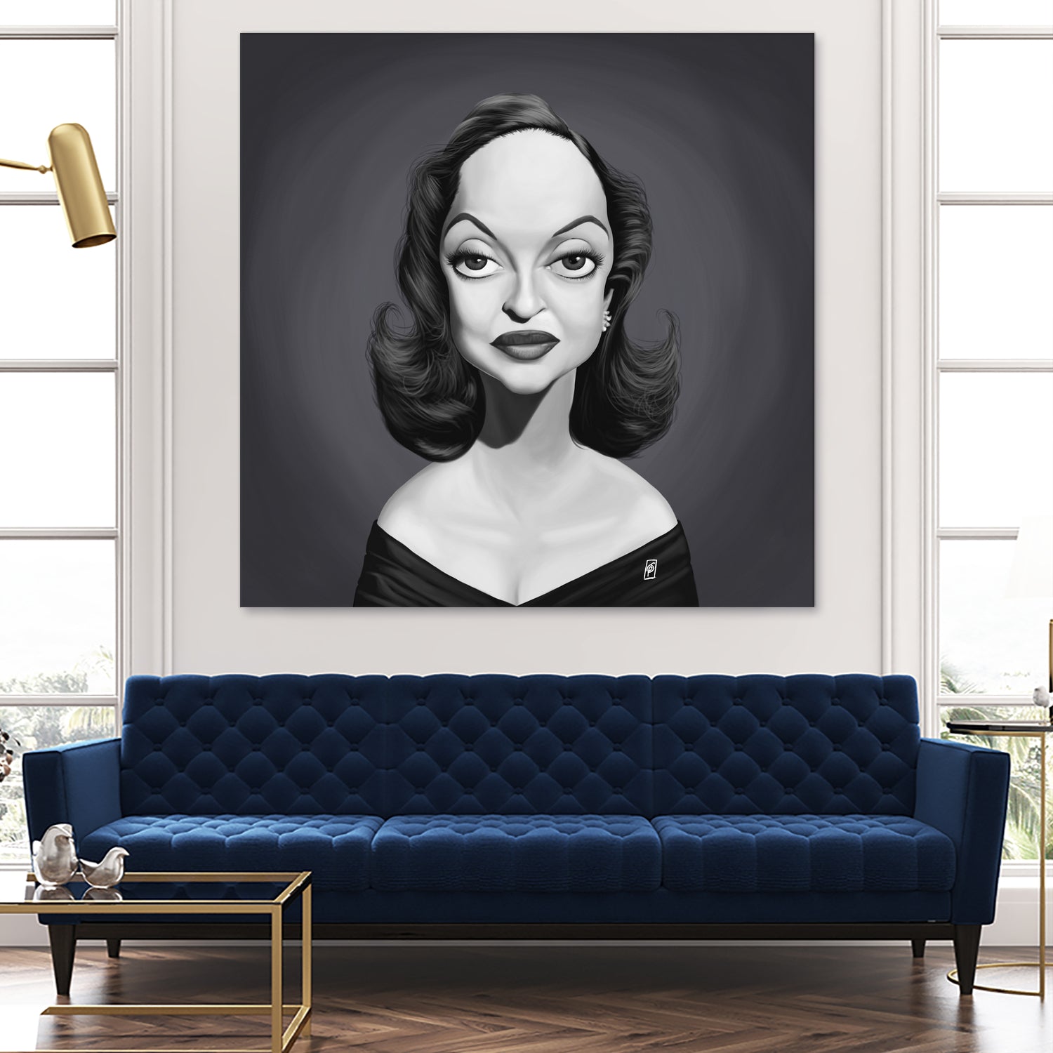 Bette Davis by Rob Snow on GIANT ART - gray digital painting