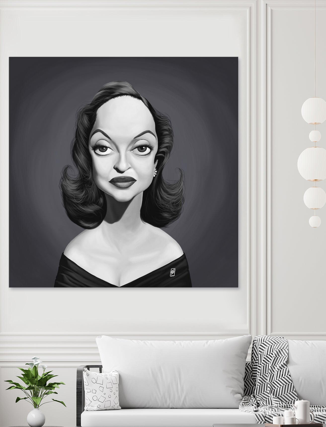 Bette Davis by Rob Snow on GIANT ART - gray digital painting