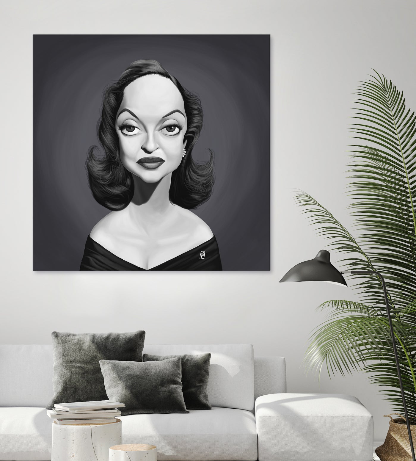 Bette Davis by Rob Snow on GIANT ART - gray digital painting