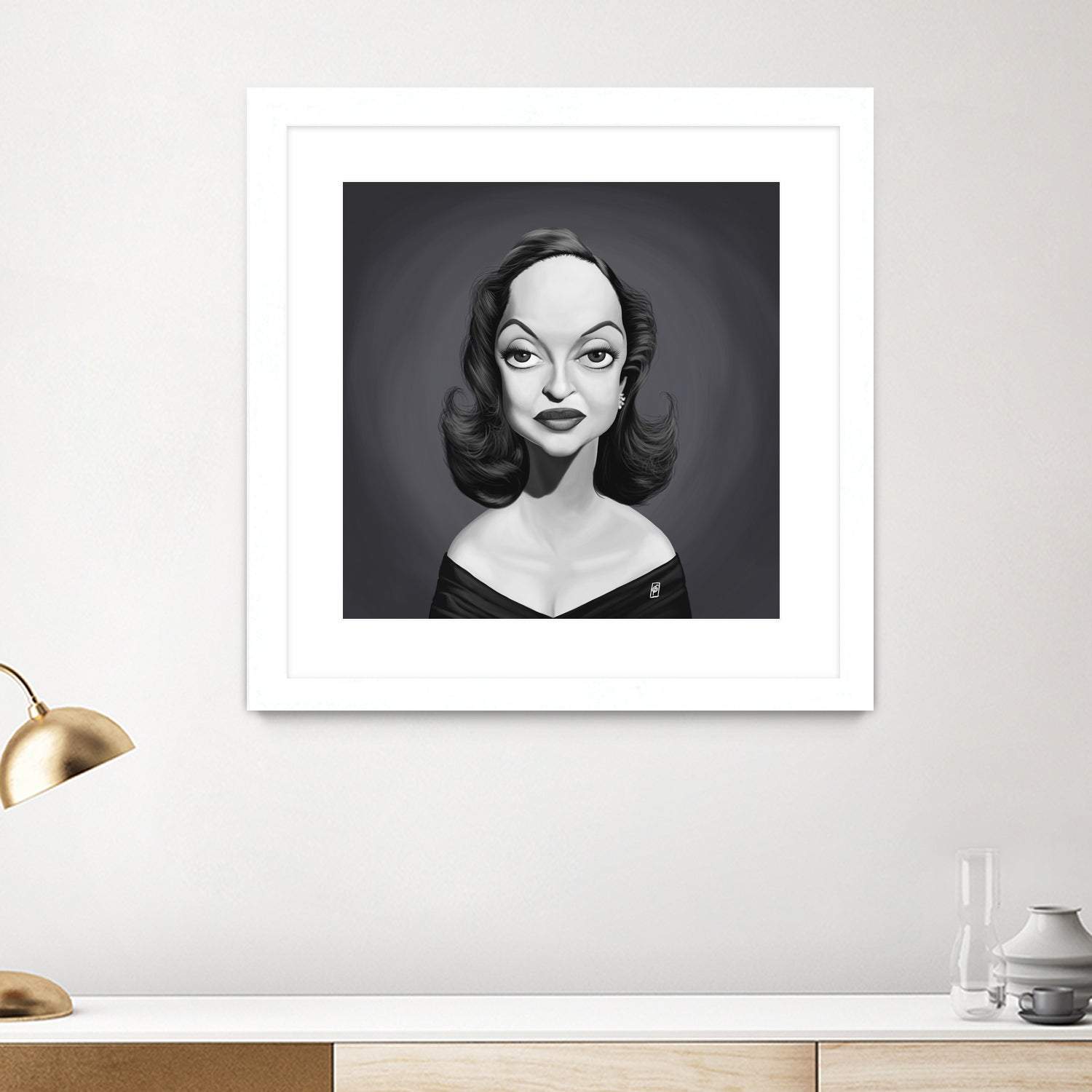 Bette Davis by Rob Snow on GIANT ART - gray digital painting