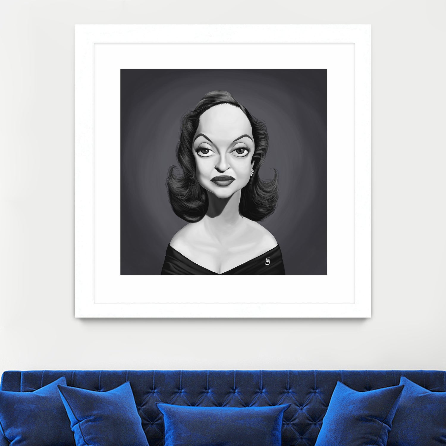 Bette Davis by Rob Snow on GIANT ART - gray digital painting